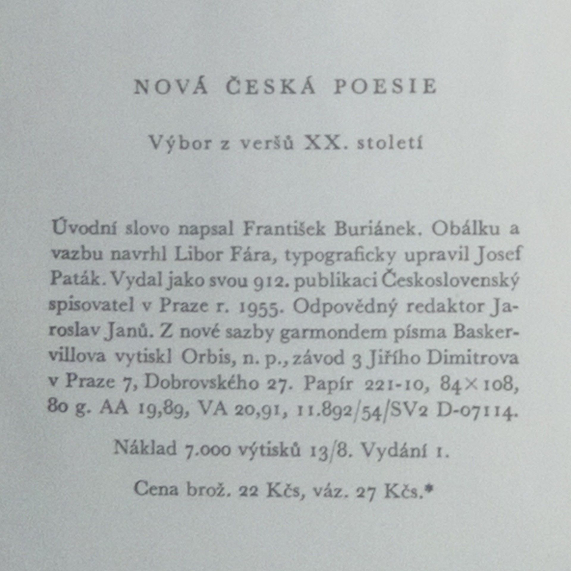 František Buriánek Nová česká poesie