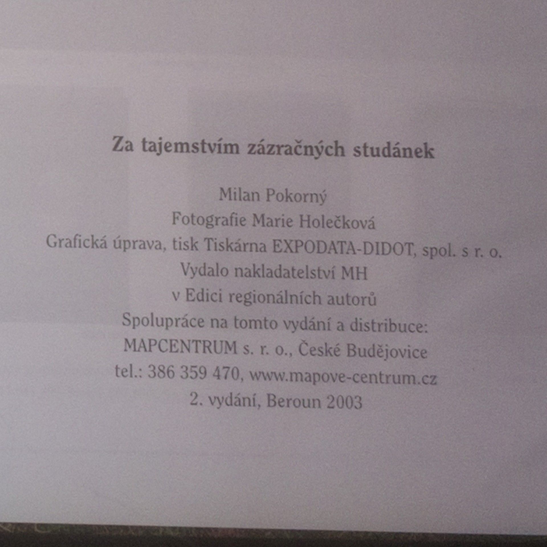 Dana Pokorná Za tajemstvím zázračných studánek