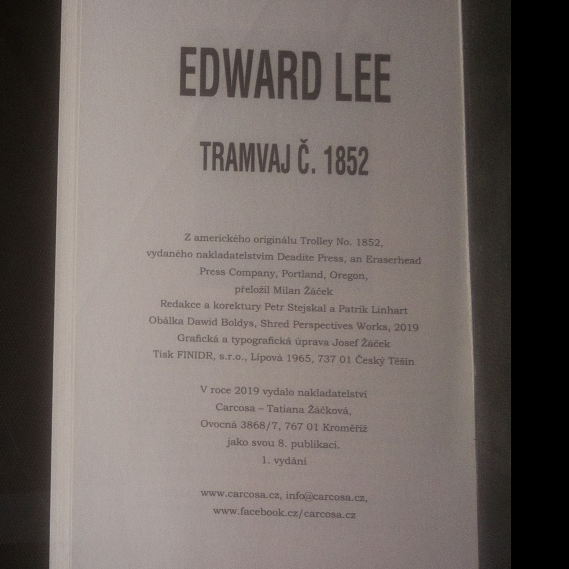 Edward Lee Tramvaj č. 1852
