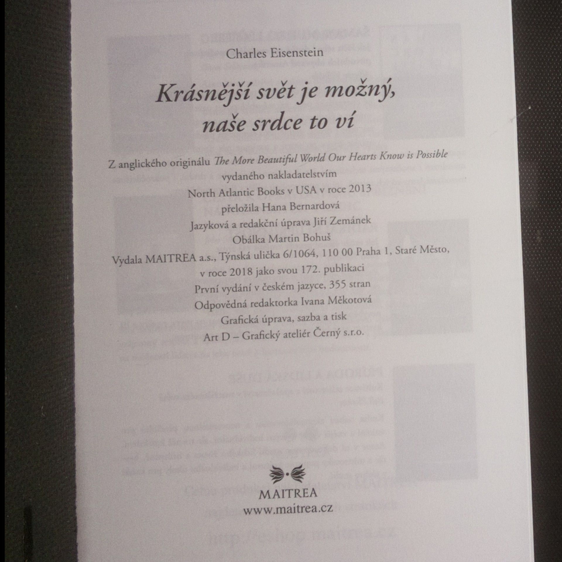 Charles Eisenstein Krásnější svět je možný, naše srdce to ví