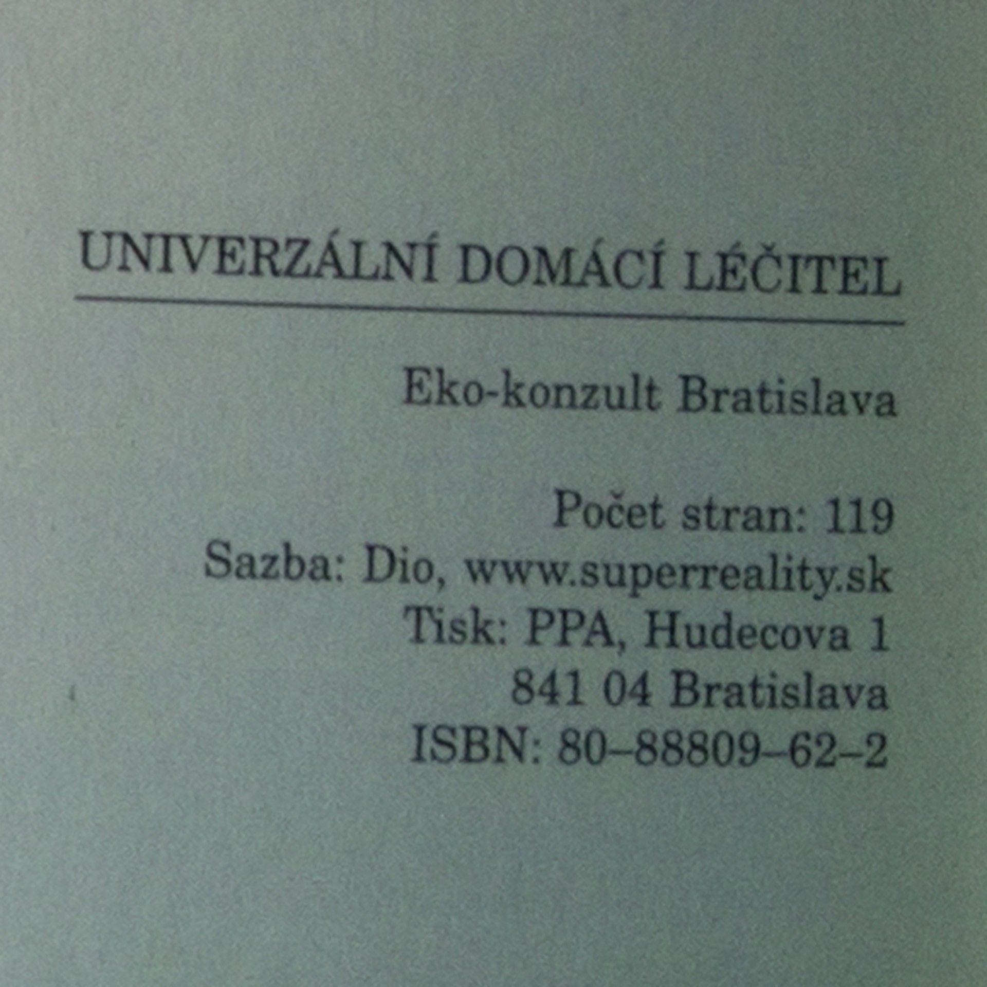 Jana Vrzalová Univerzální domácí léčitel