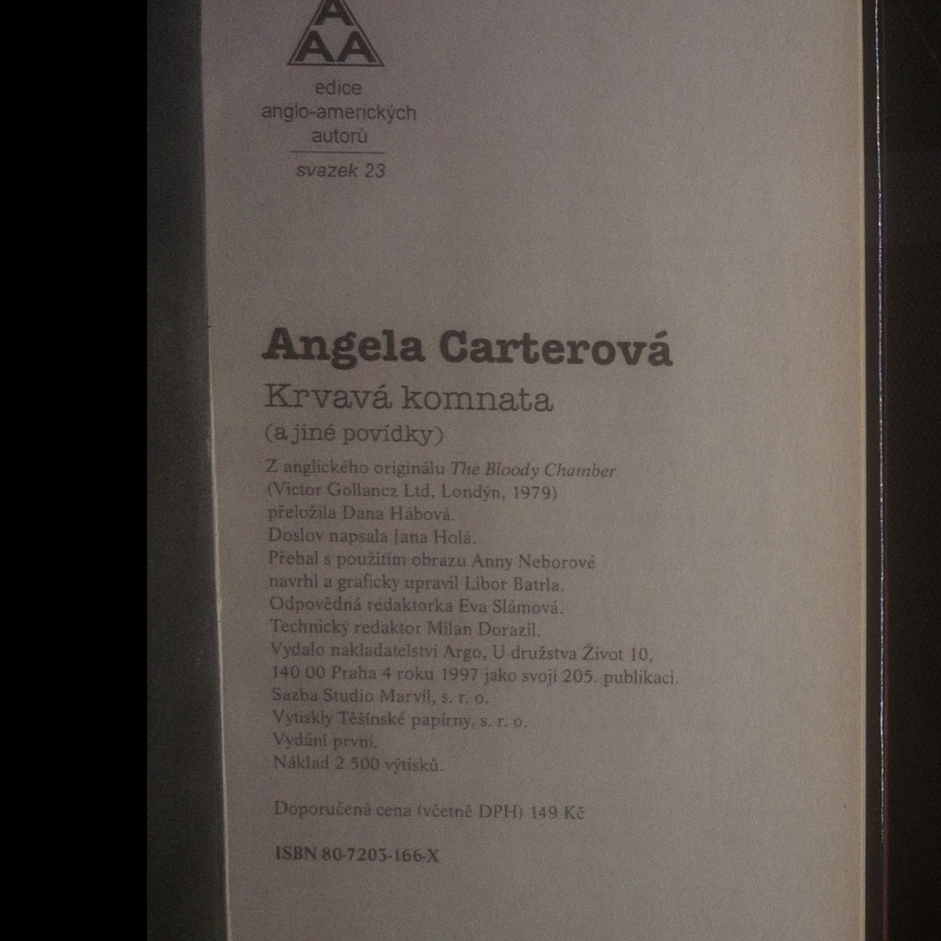 Angela Carter Krvavá komnata
