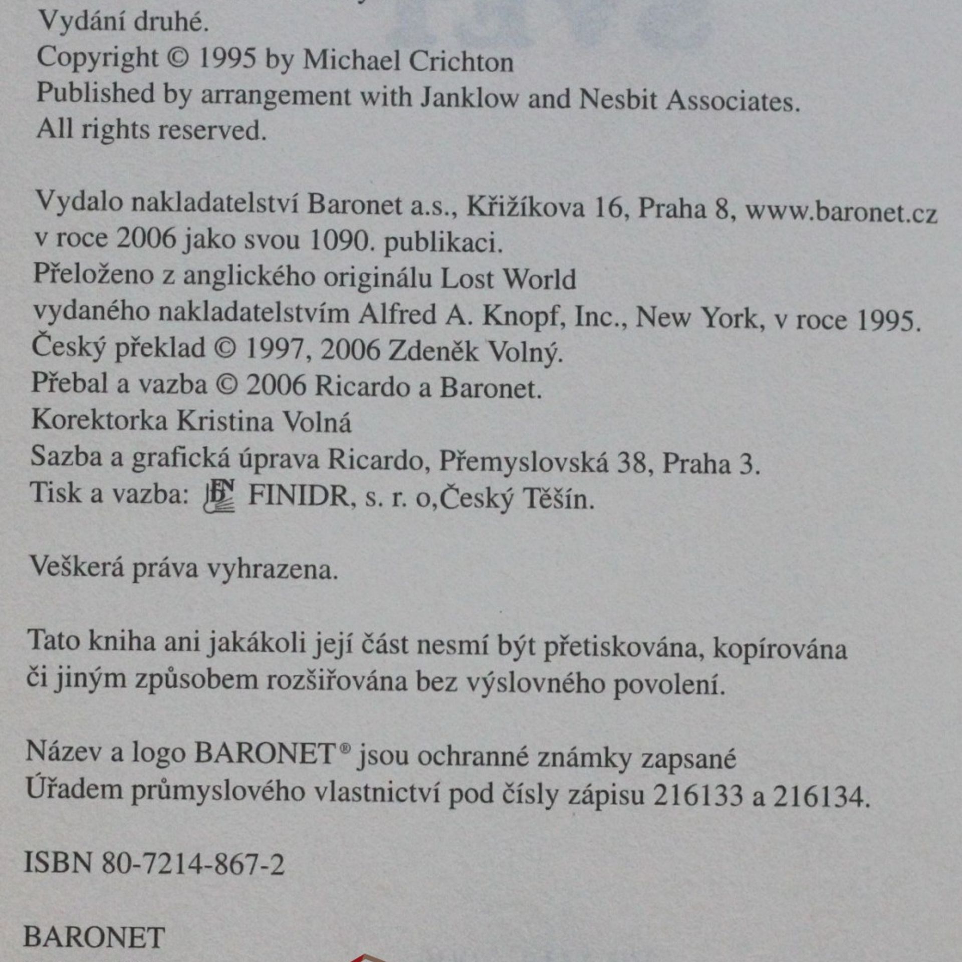 Michael Crichton Ztracený svět