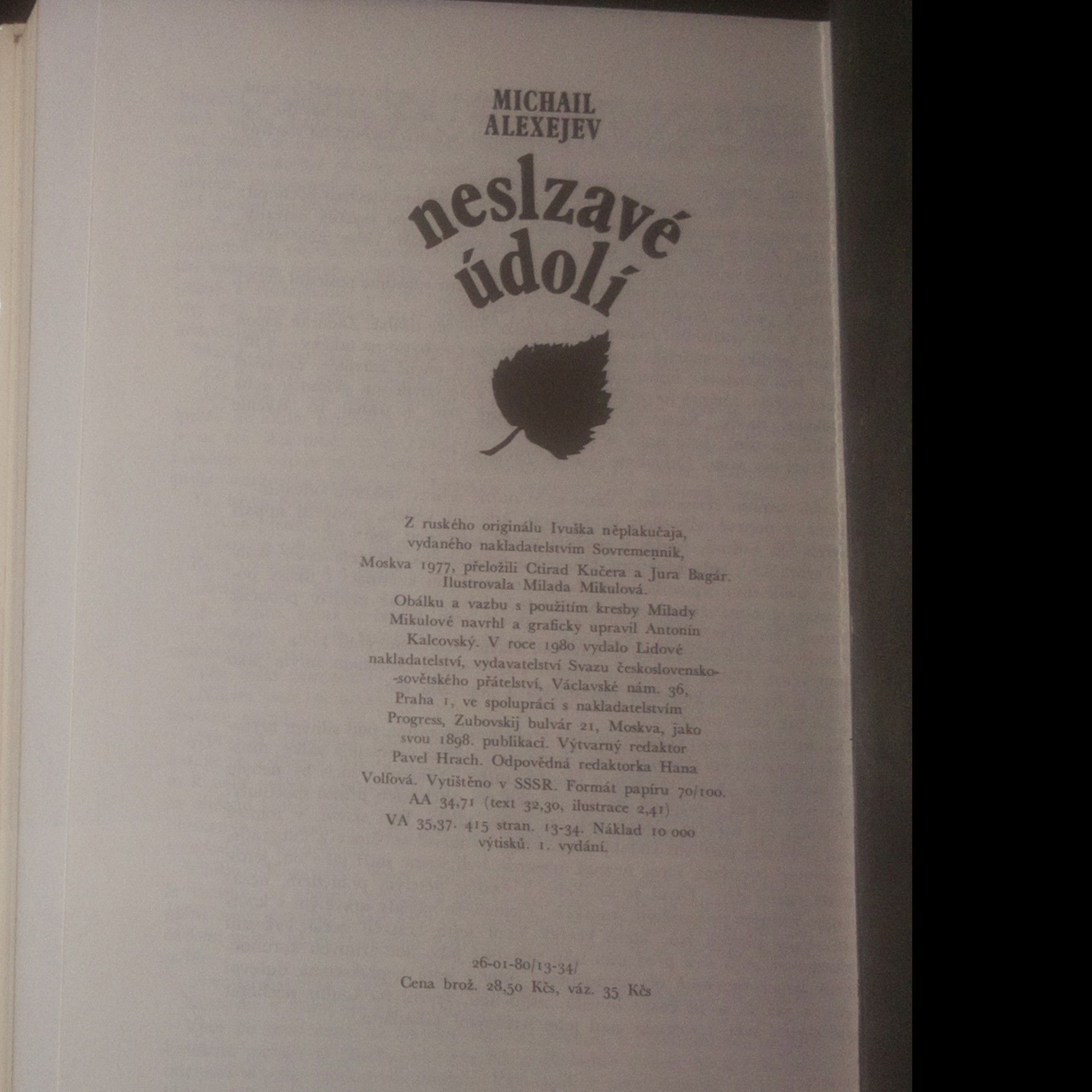 Michail Nikolajevič Aleksejev Neslzavé údolí