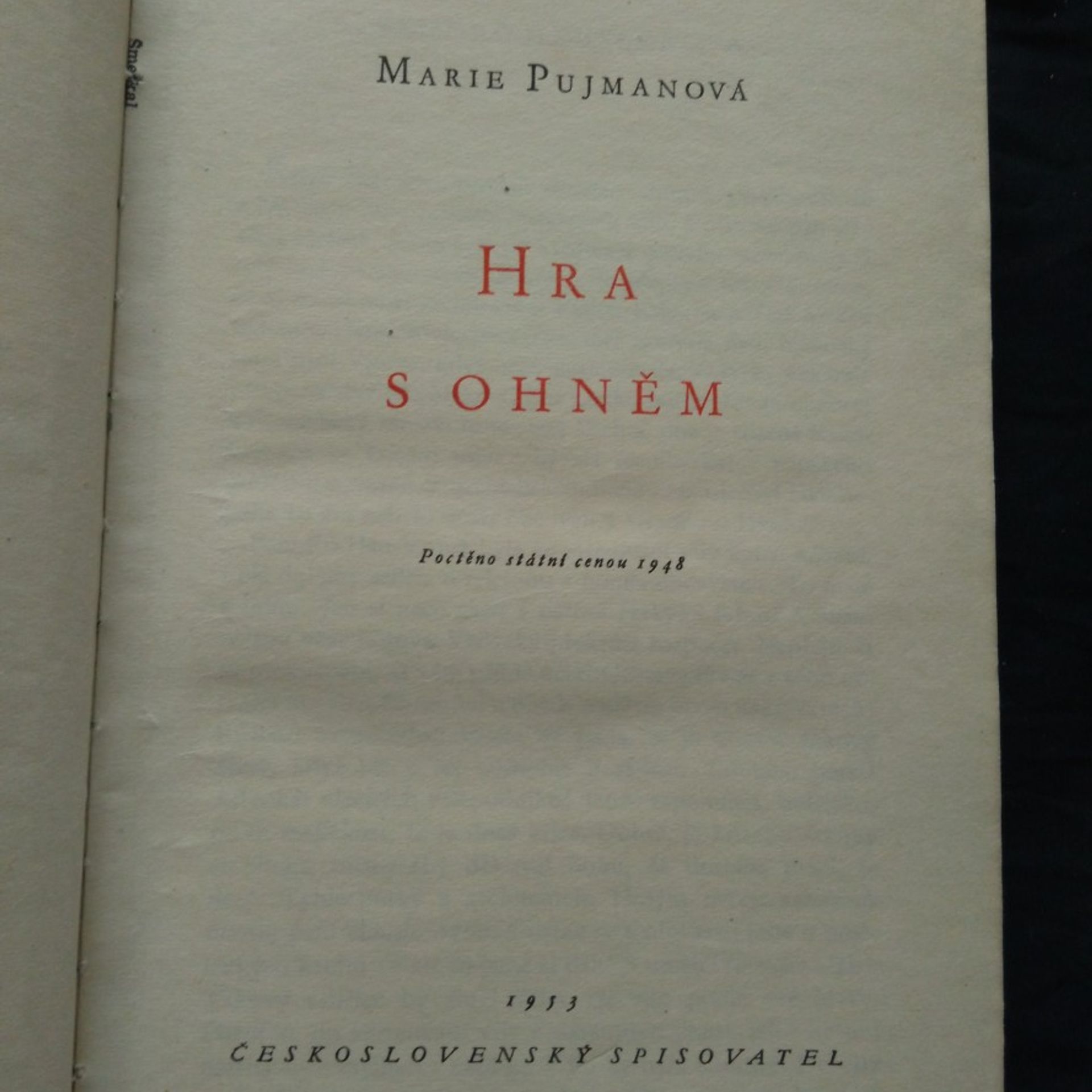 Marie Pujmanová Hra s ohněm
