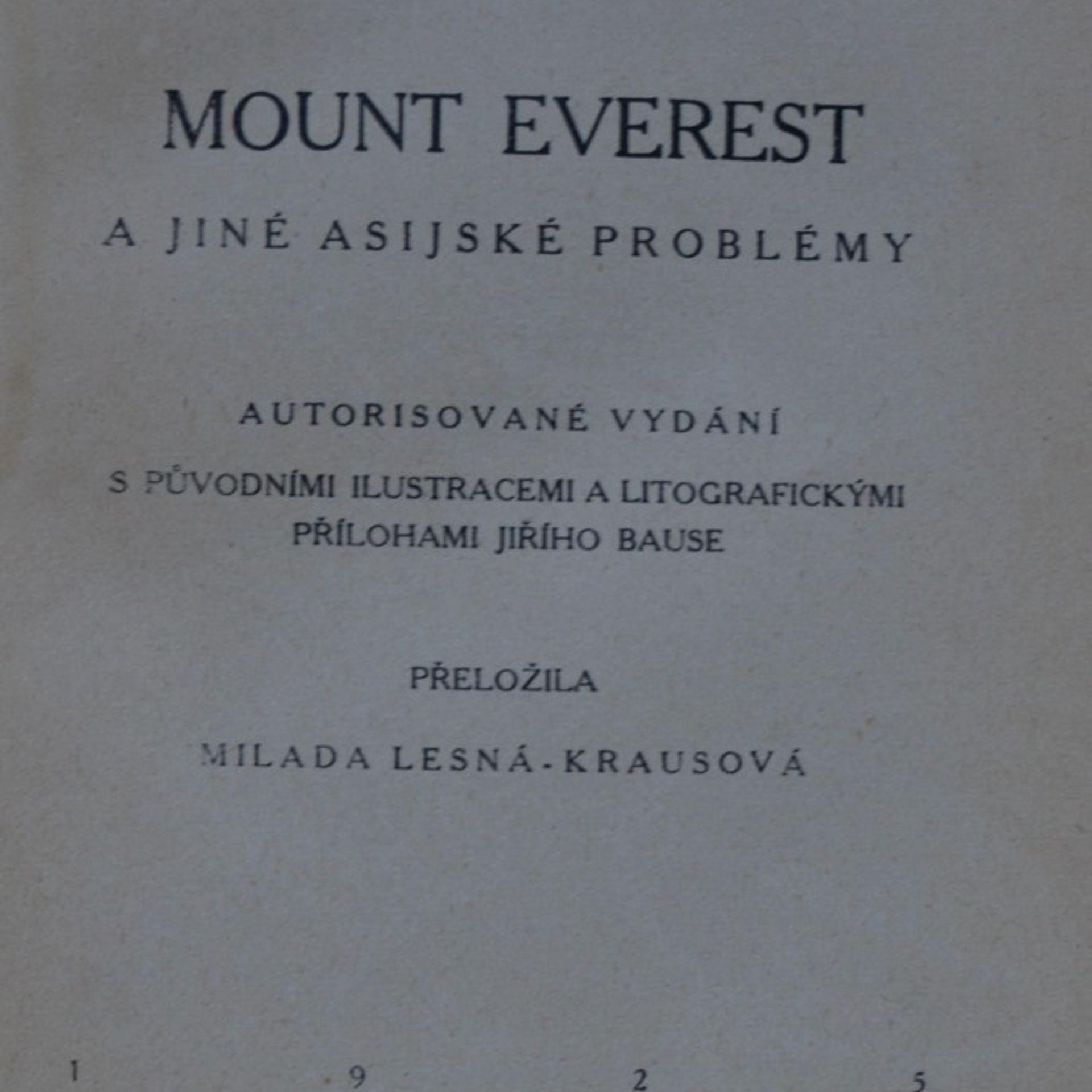 Jiří Baus Mount Everest a jiné asijské problémy