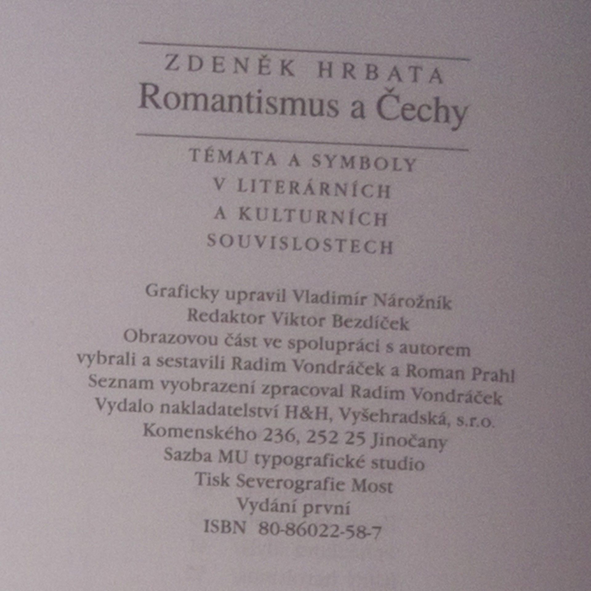 Zdeněk Hrbata Romantismus a Čechy