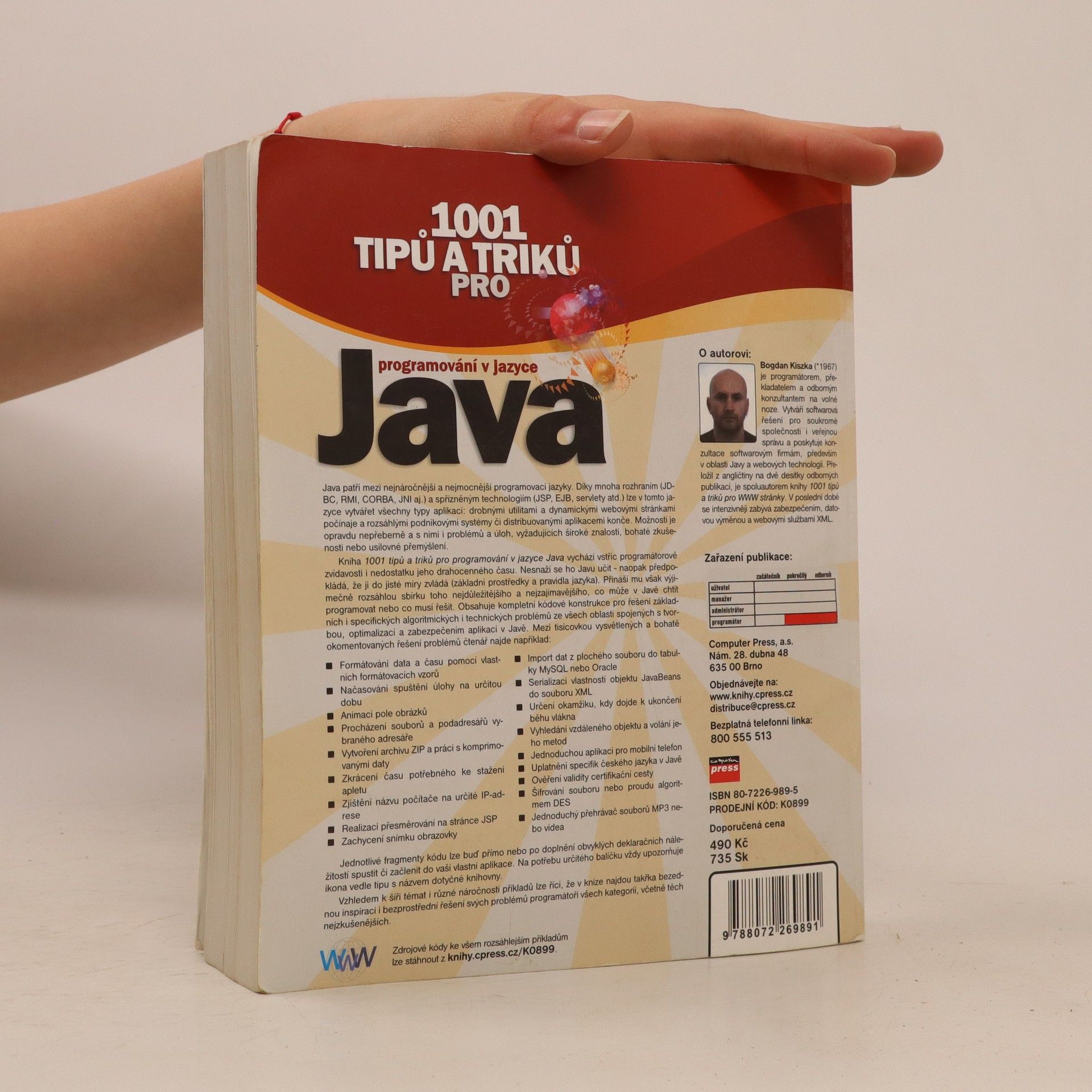 Bogdan Kiszka 1001 tipů a triků pro programování v jazyce Java