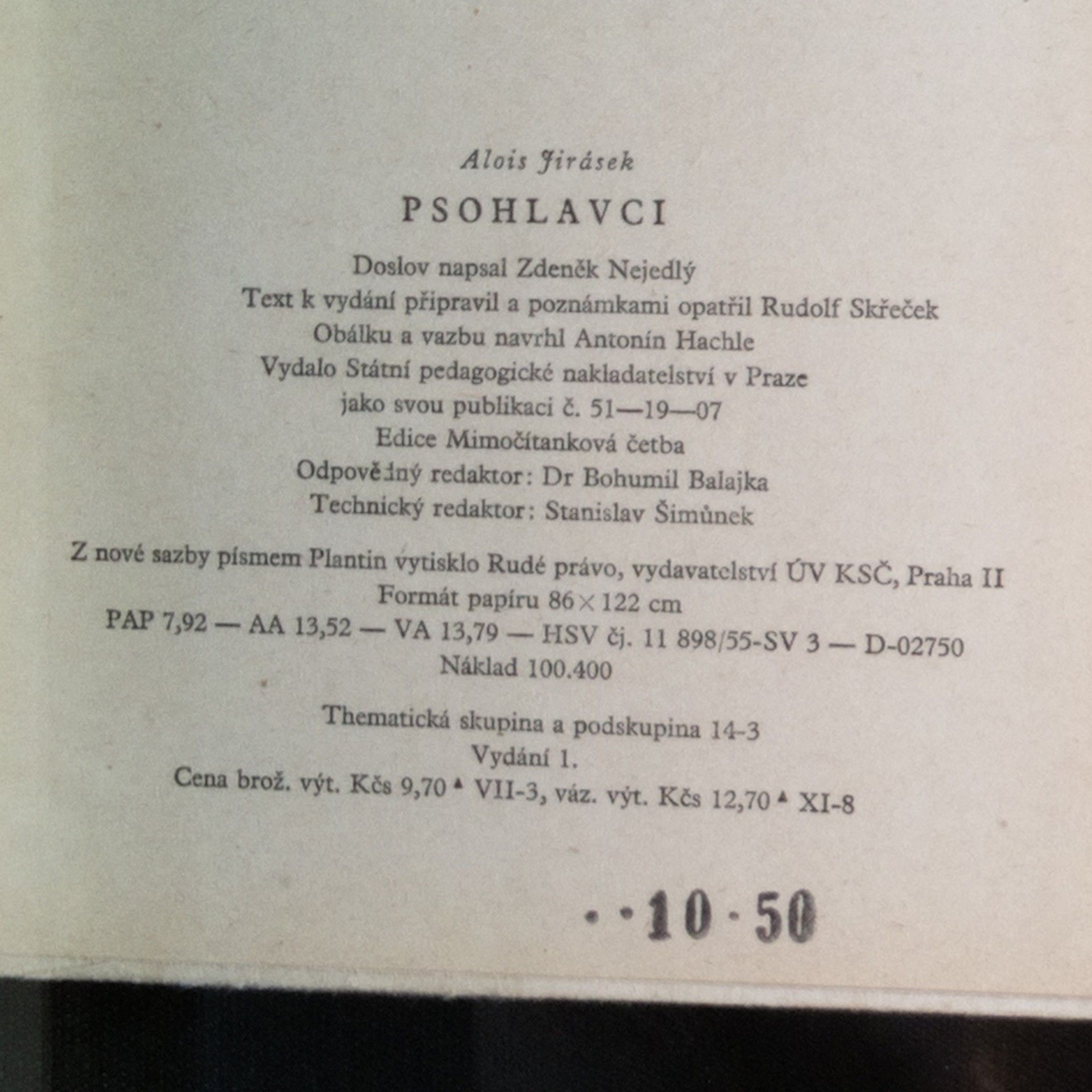 Alois Jirásek Psohlavci