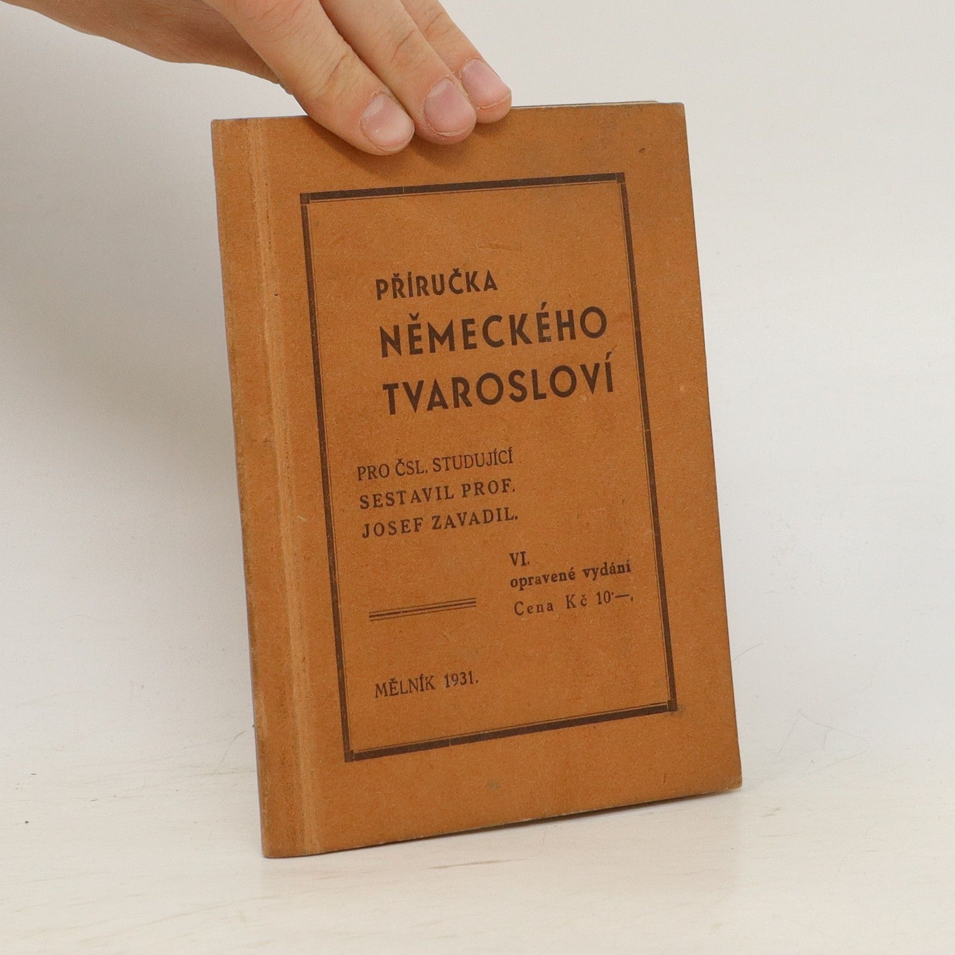 Josef Zavadil Příručka německého tvarosloví