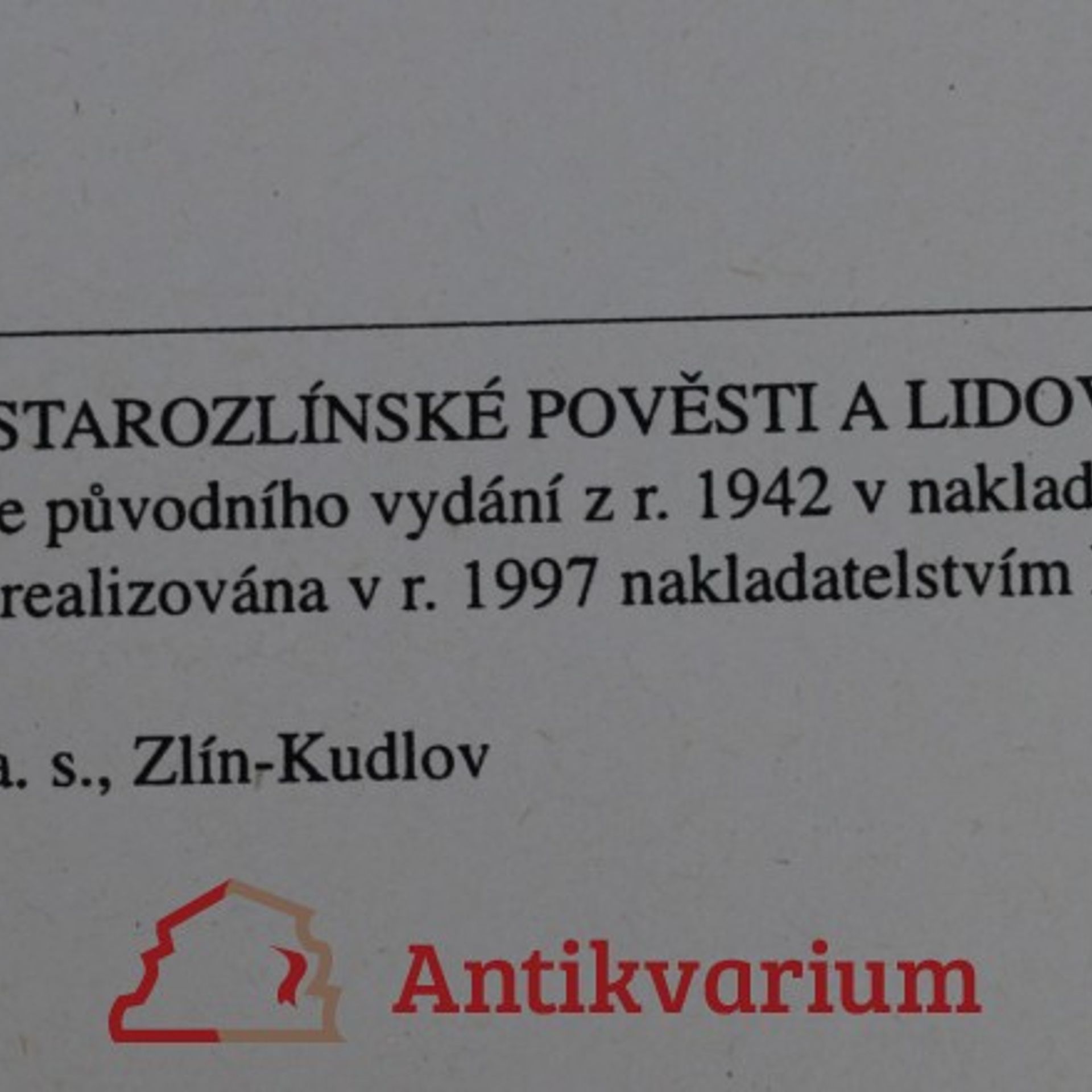 Karel Pekárek Starozlínské pověsti