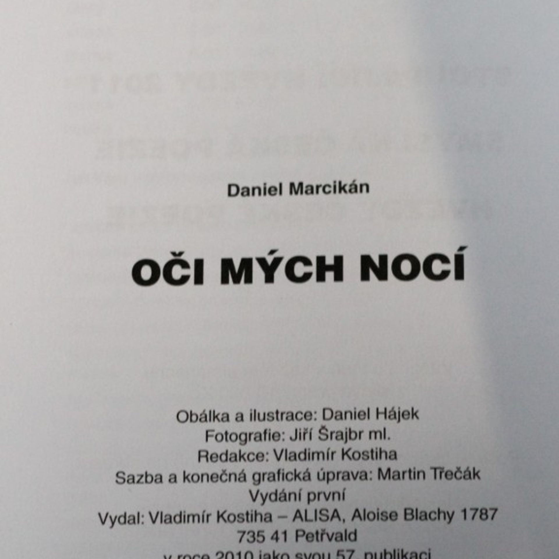 Daniel Marcikán Oči mých nocí