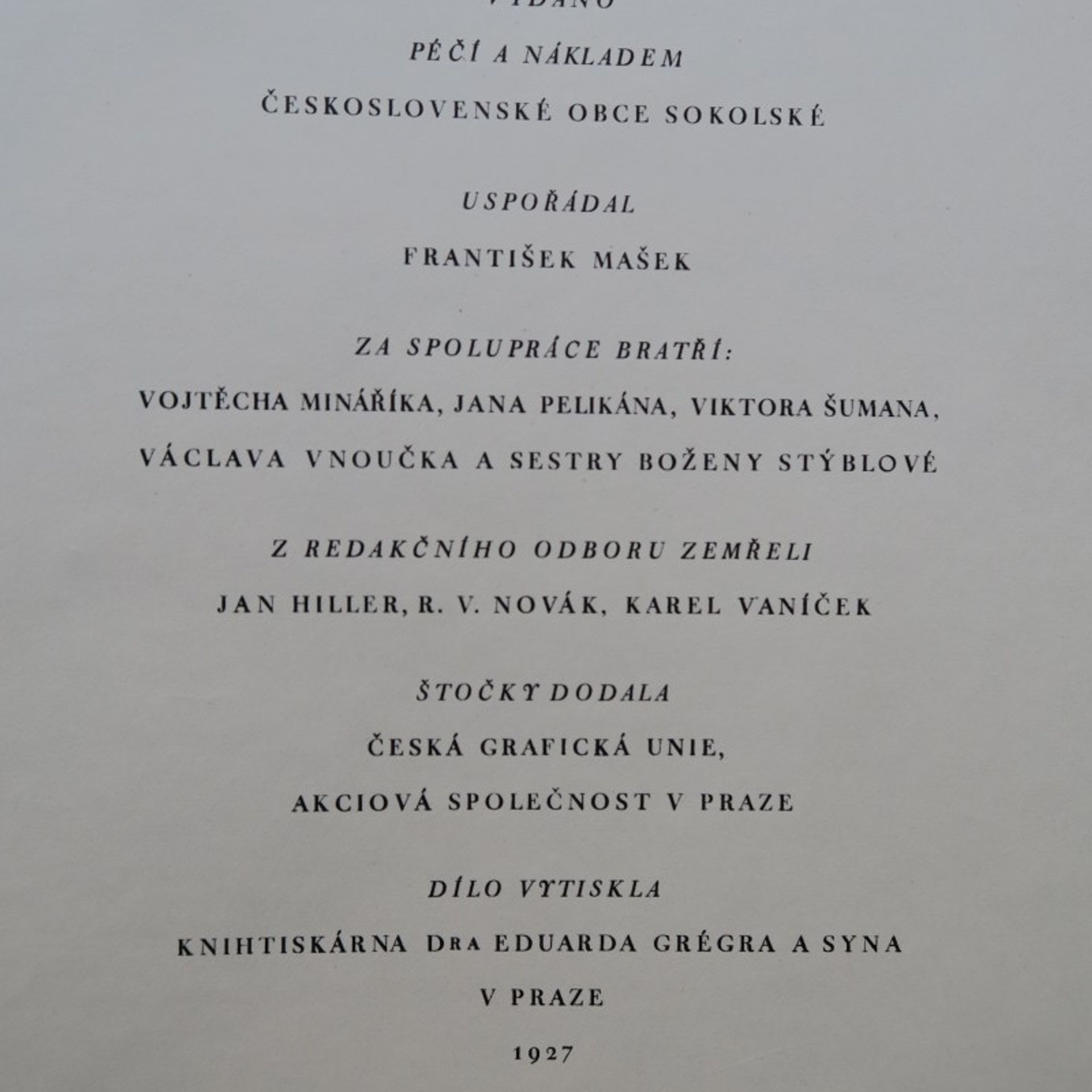 František Mašek Památník osmého sletu všesokolského v Praze 1926