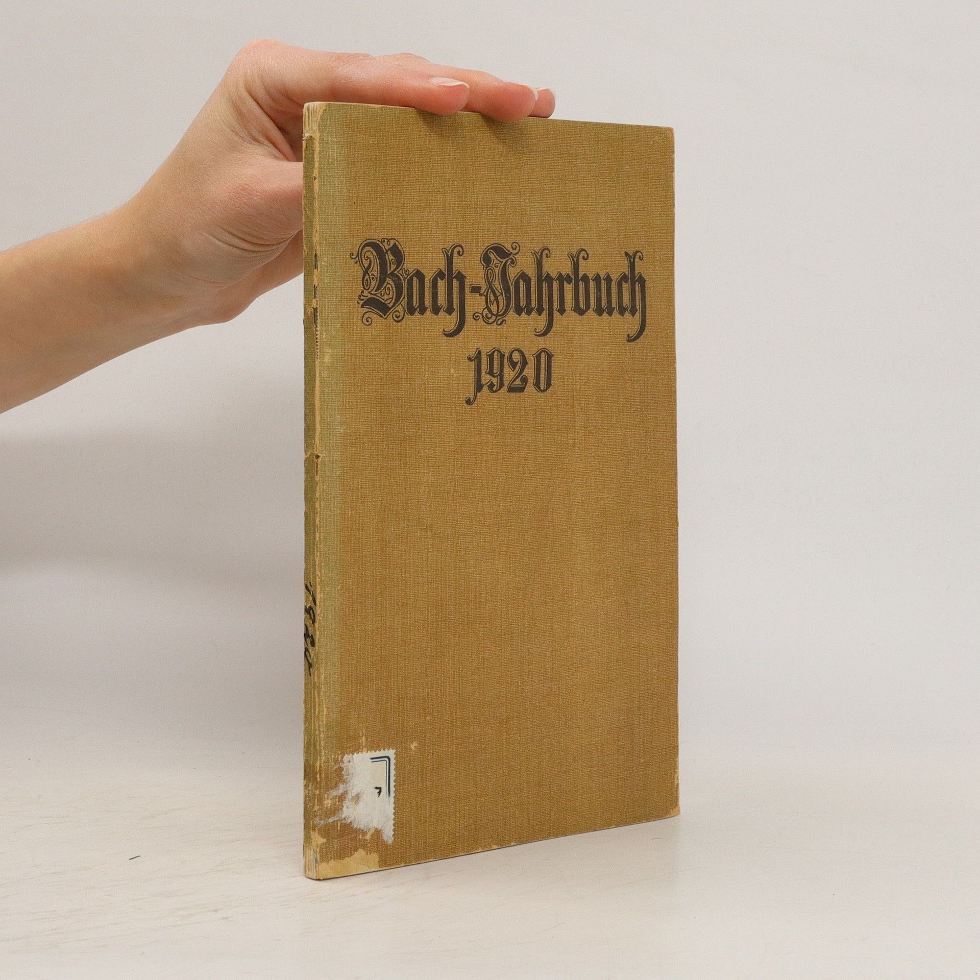 Auteurscollectief Bach-Jahrbuch 1920