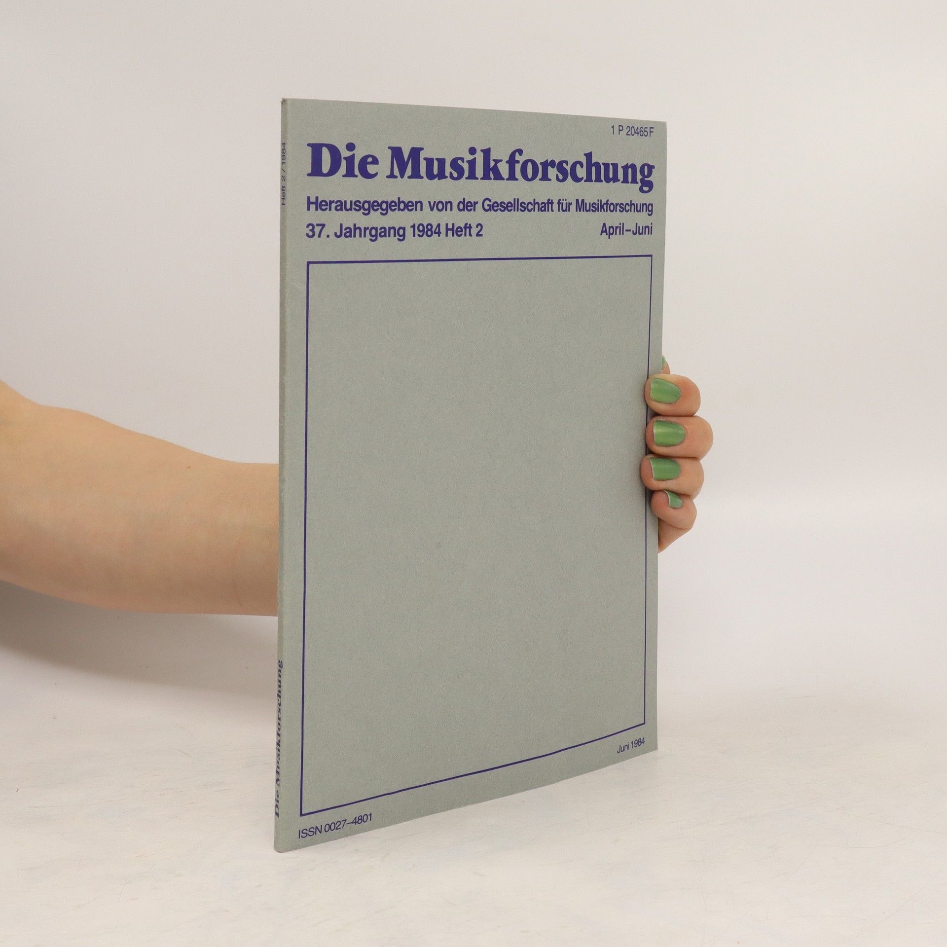 Autorenkollektiv Die Musikforschung 37/1984