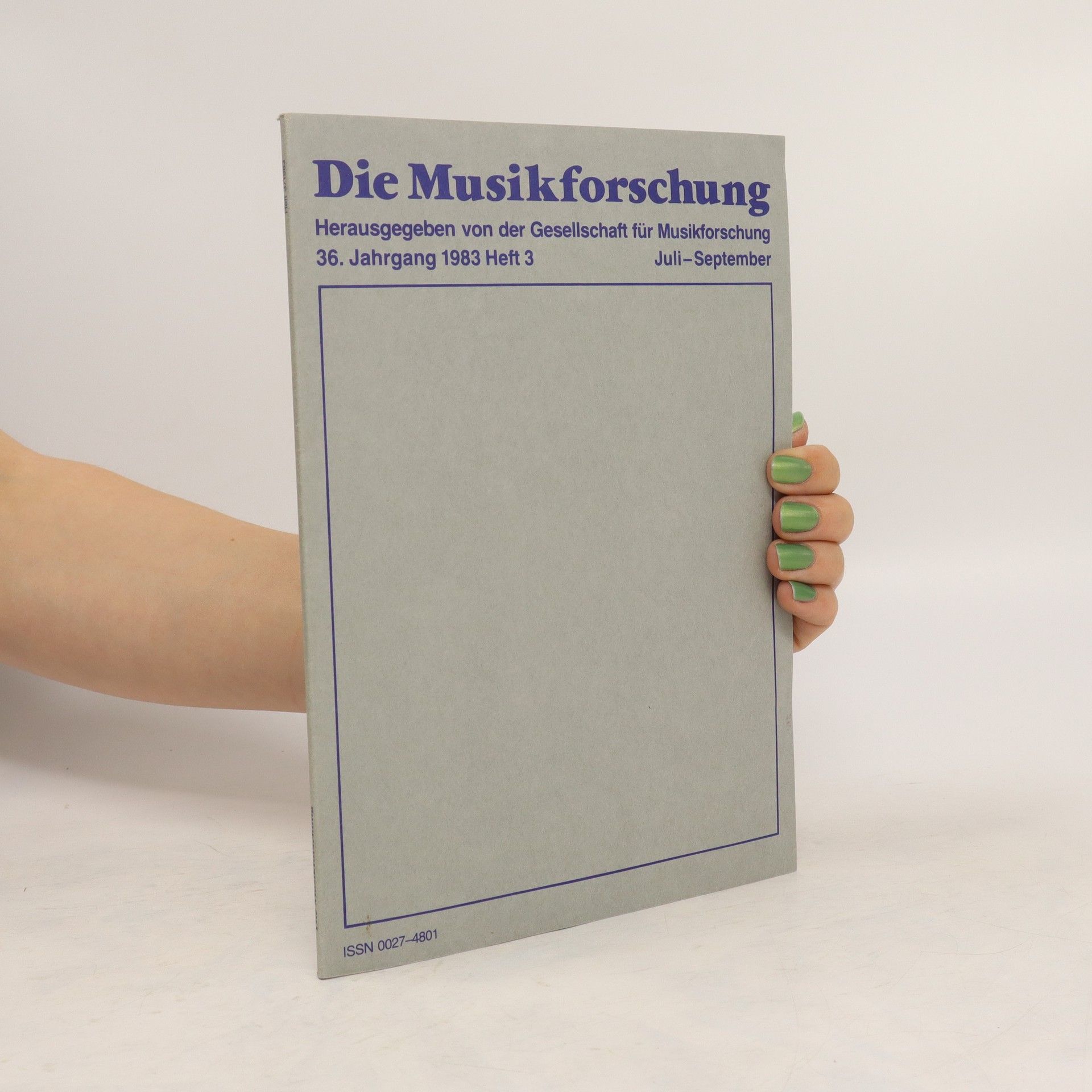 kolektiv Die Musikforschung 36/1983