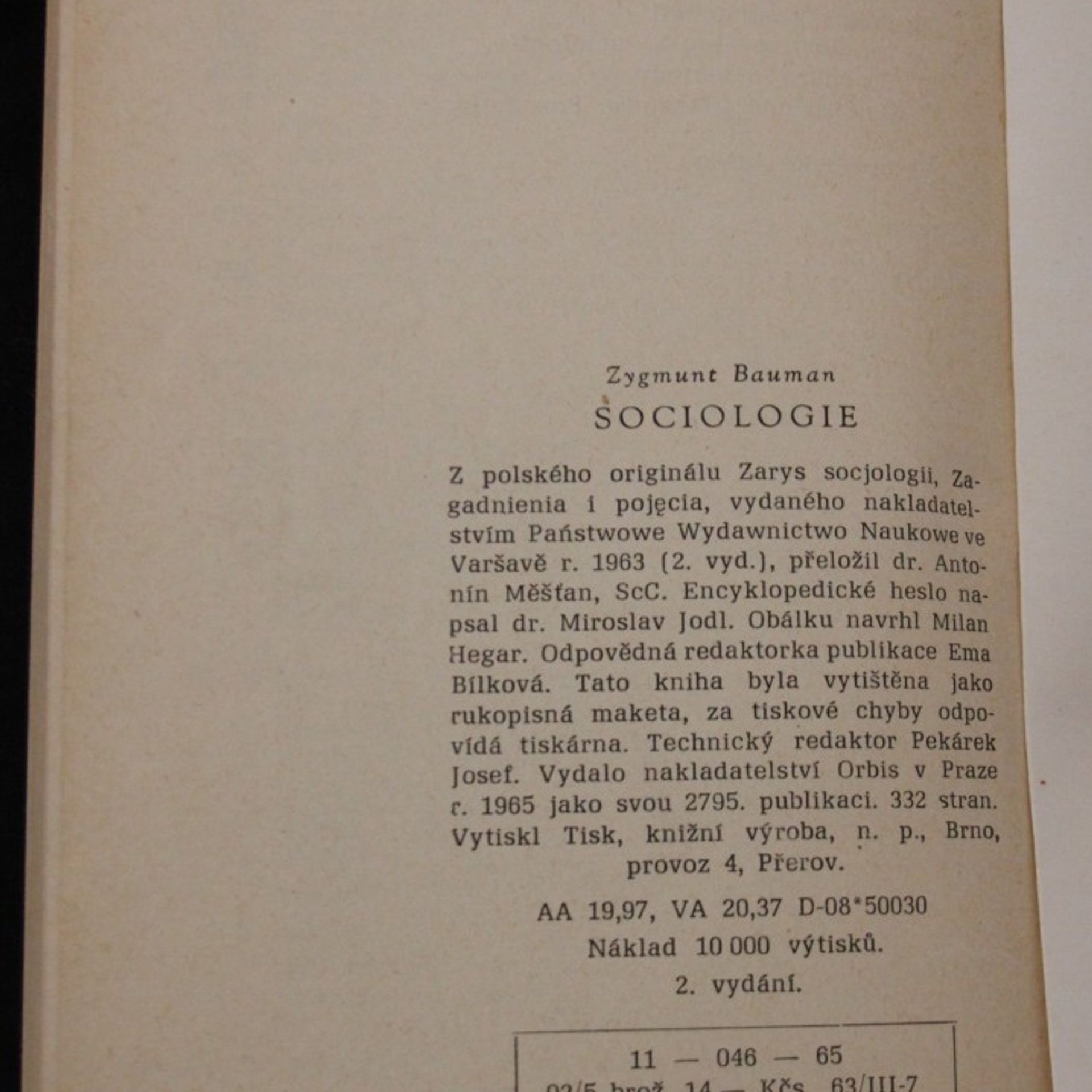 Zygmunt Bauman Sociologie