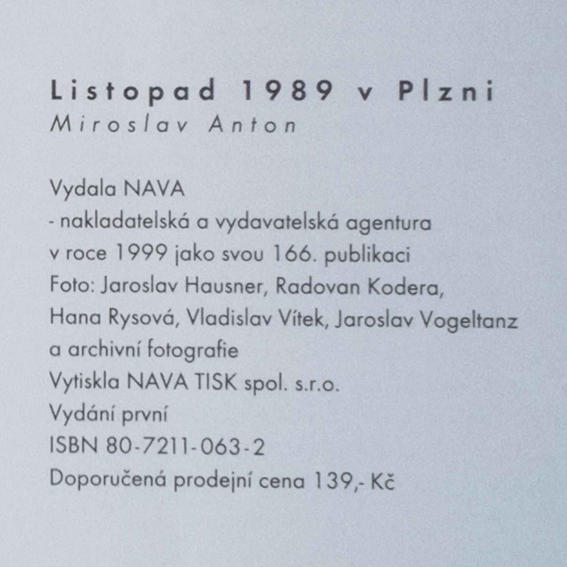 Miroslav Anton Listopad 1989 v Plzni