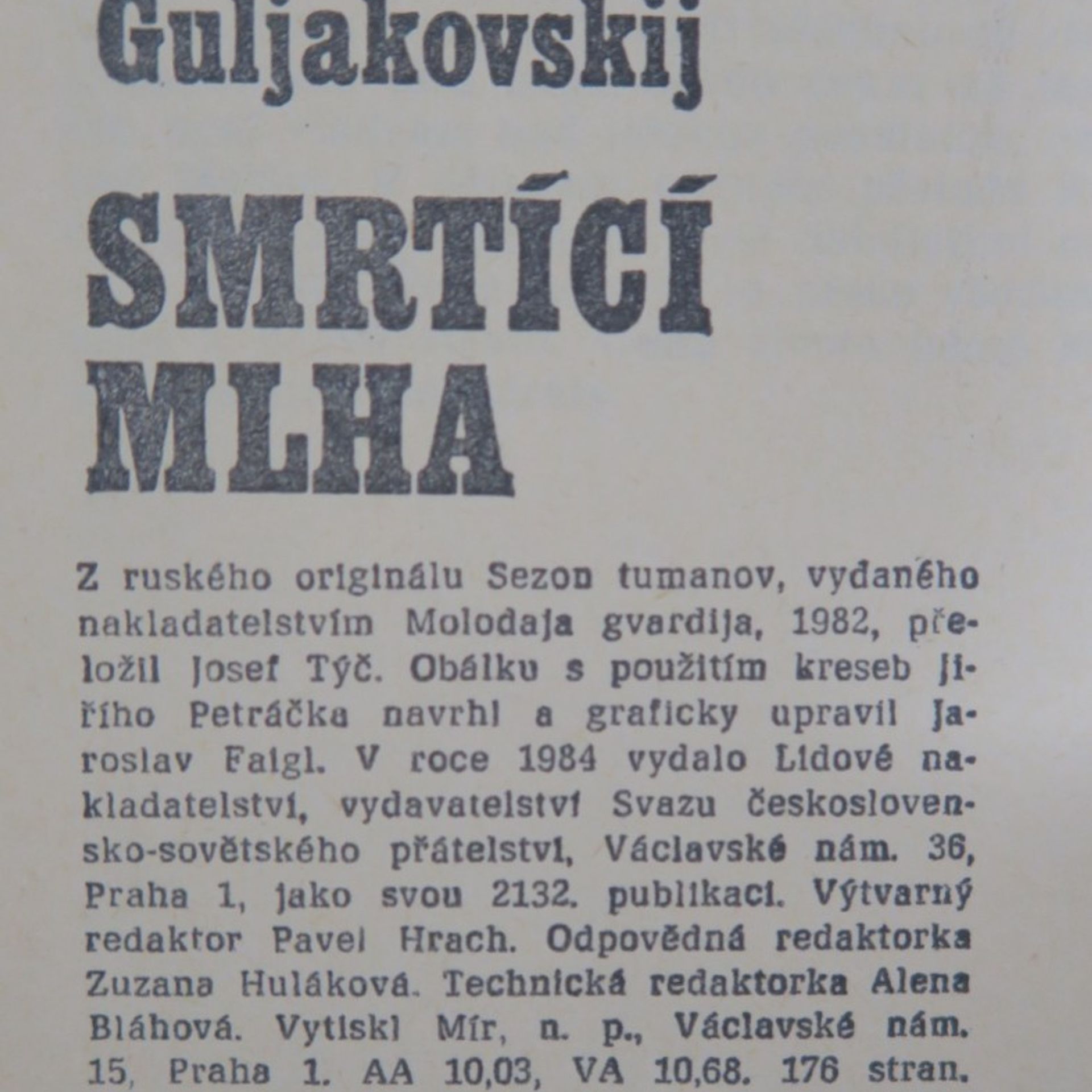 Jevgenij Jakovlevič Guljakovskij Smrtící mlha