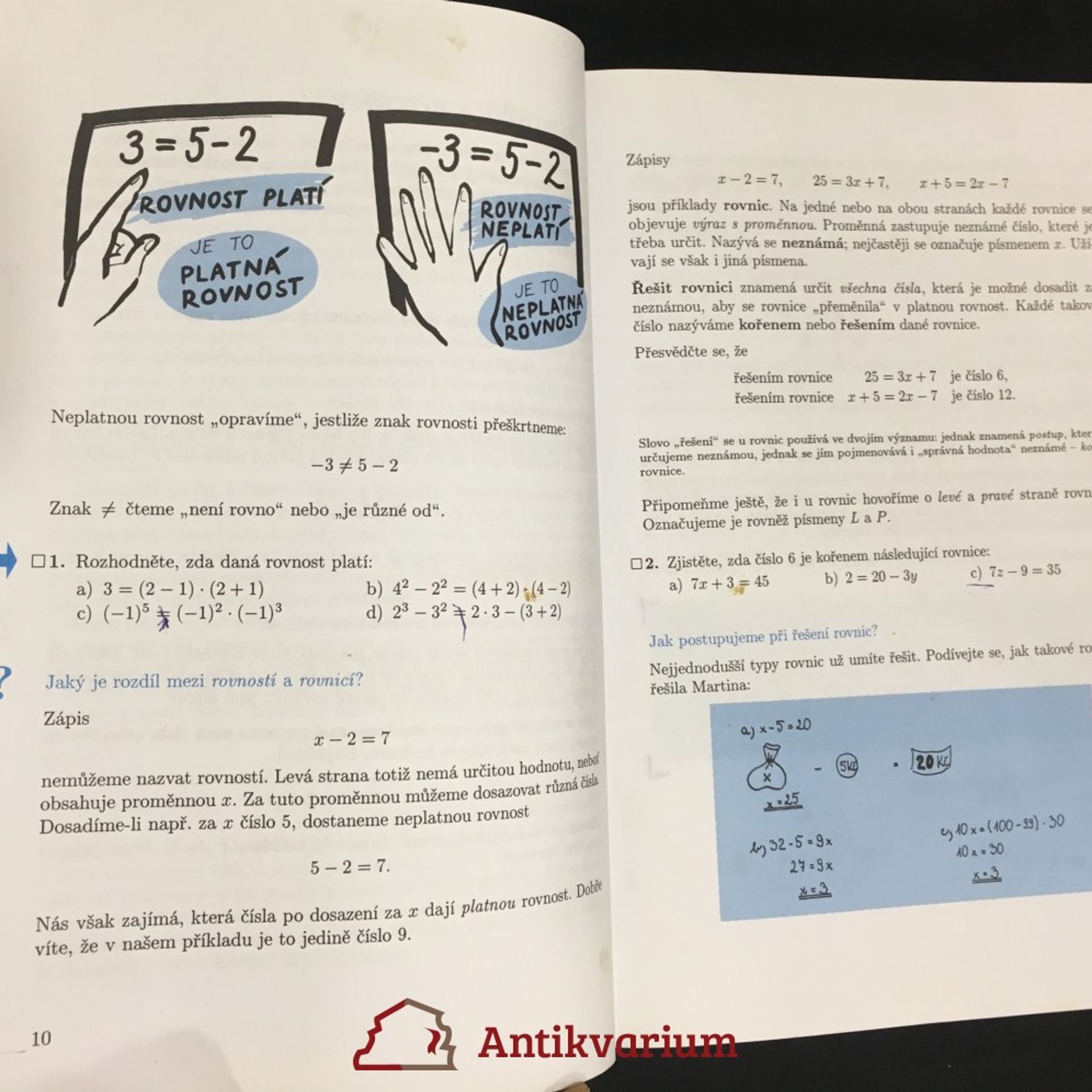 Jiří Mikulčák Matematika. Tercie, Rovnice a nerovnice