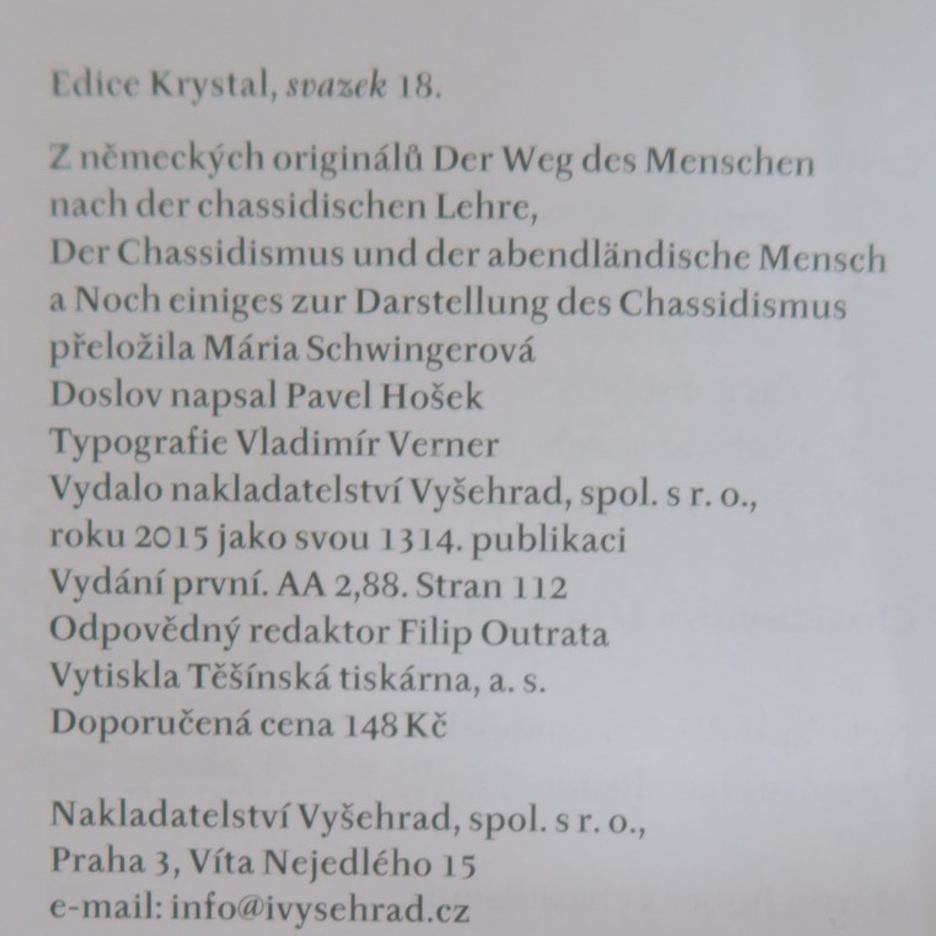Martin Buber Úvahy o chasidismu