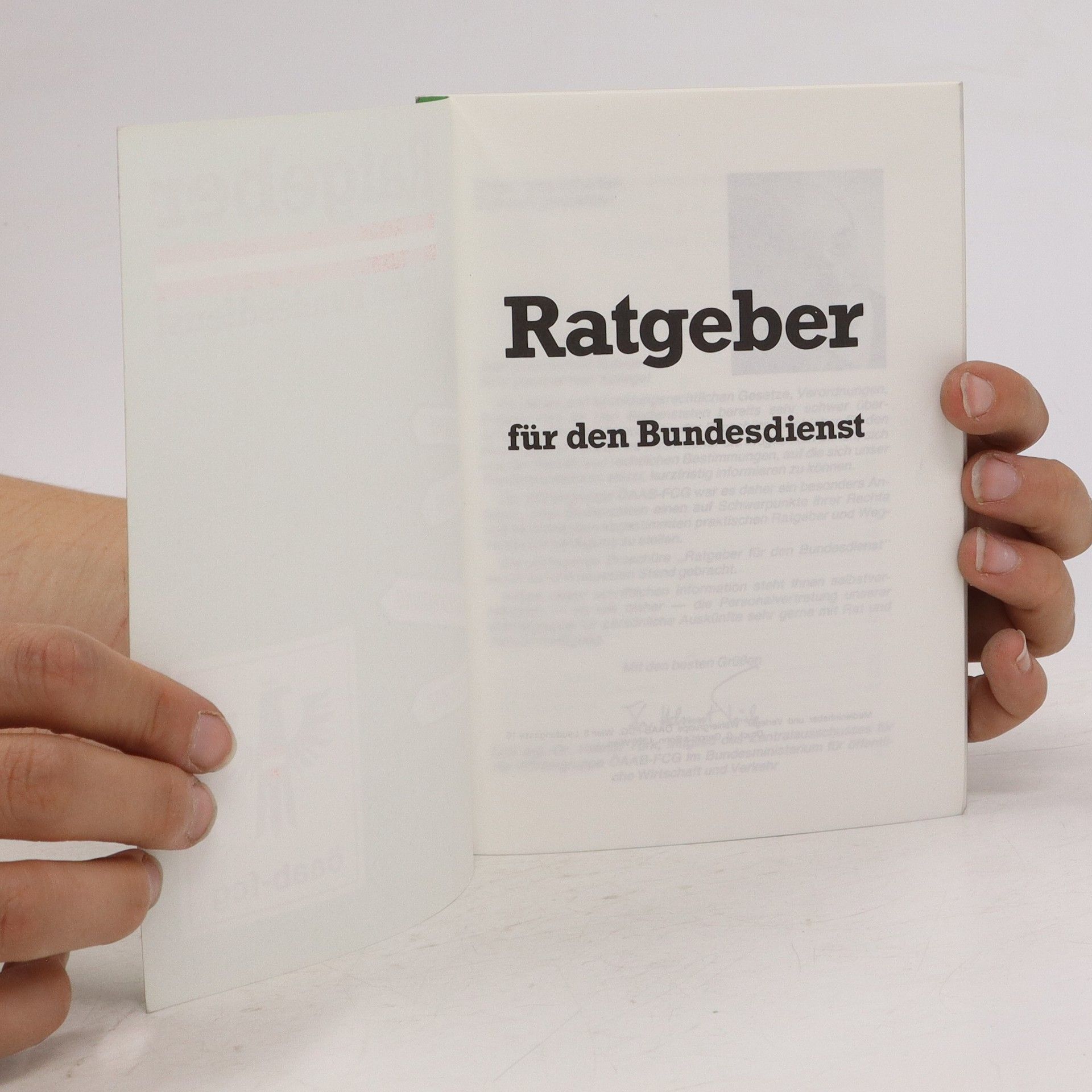 Autorenkollektiv Ratgeber für den Bundesdienst