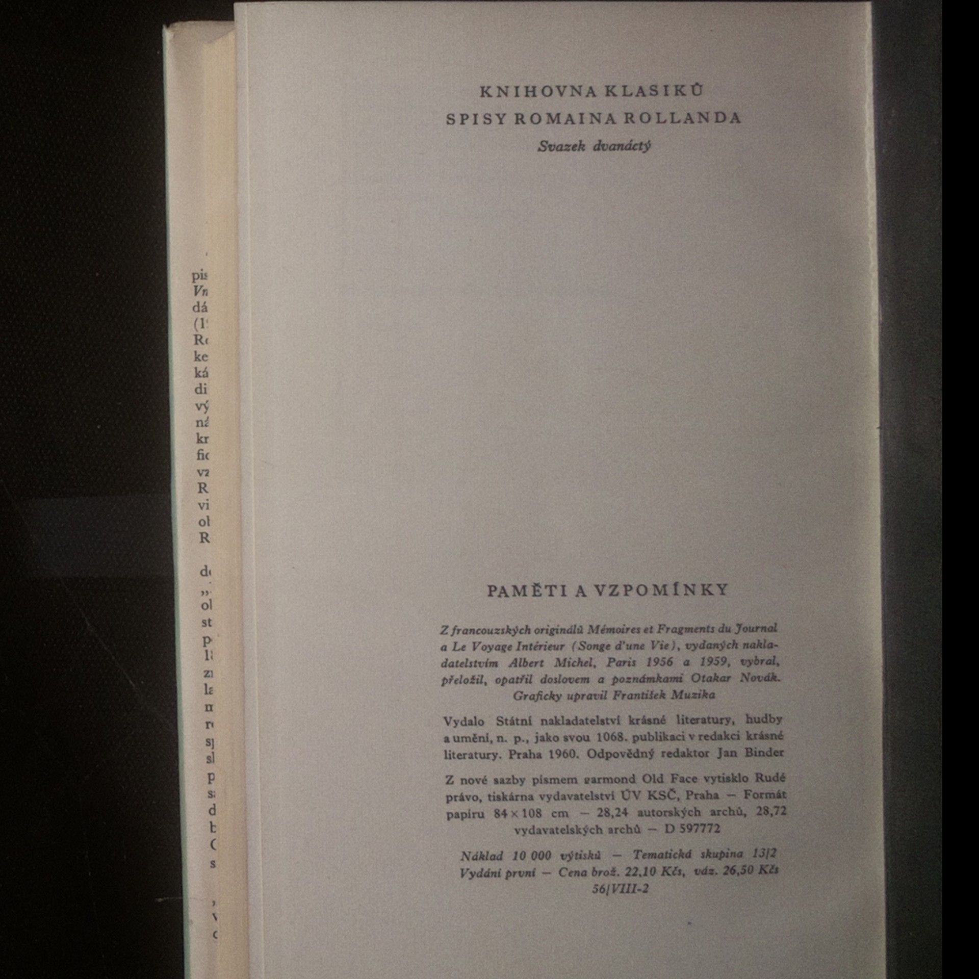 Romain Rolland Paměti a vzpomínky