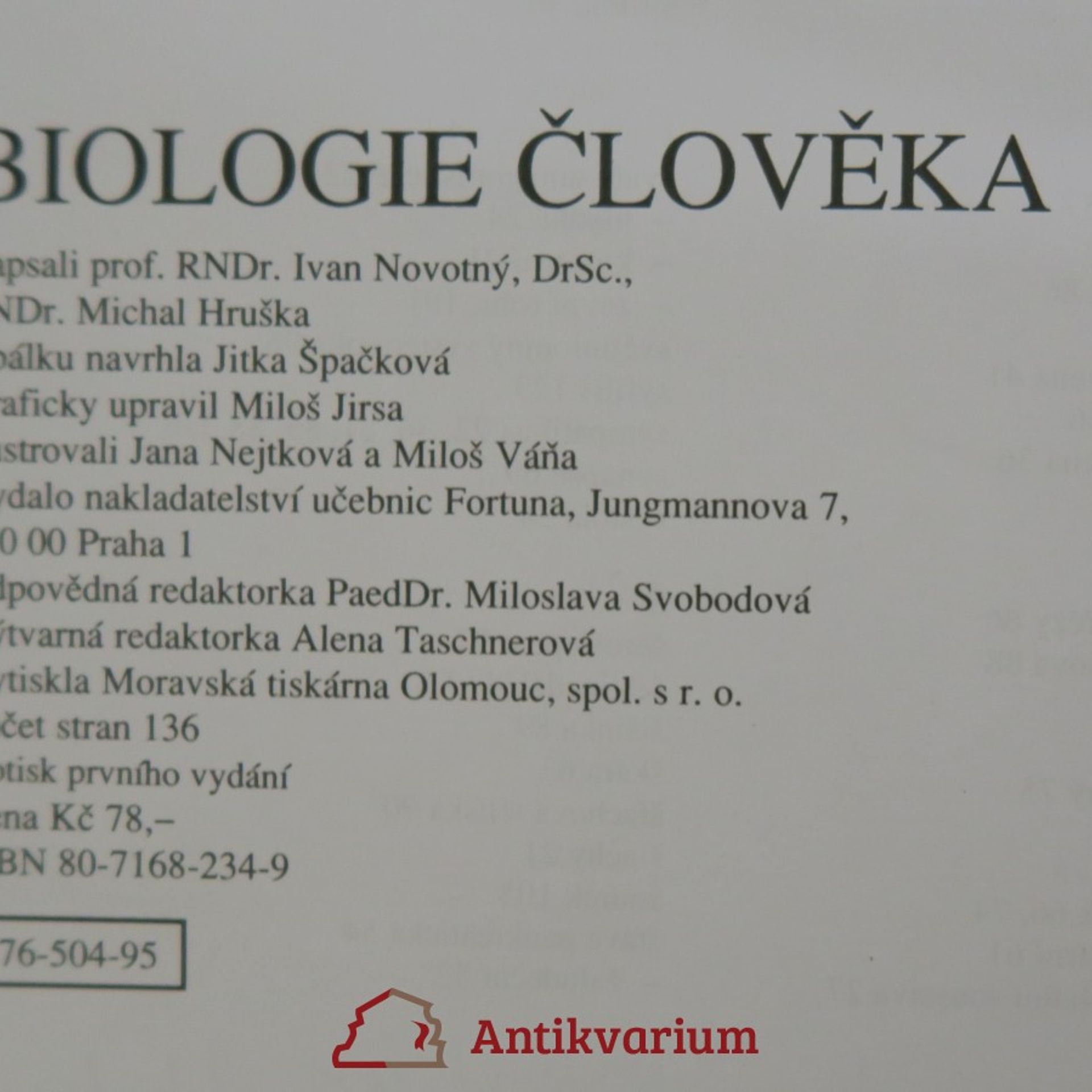 Jan Morav Biologie člověka pro gymnázia
