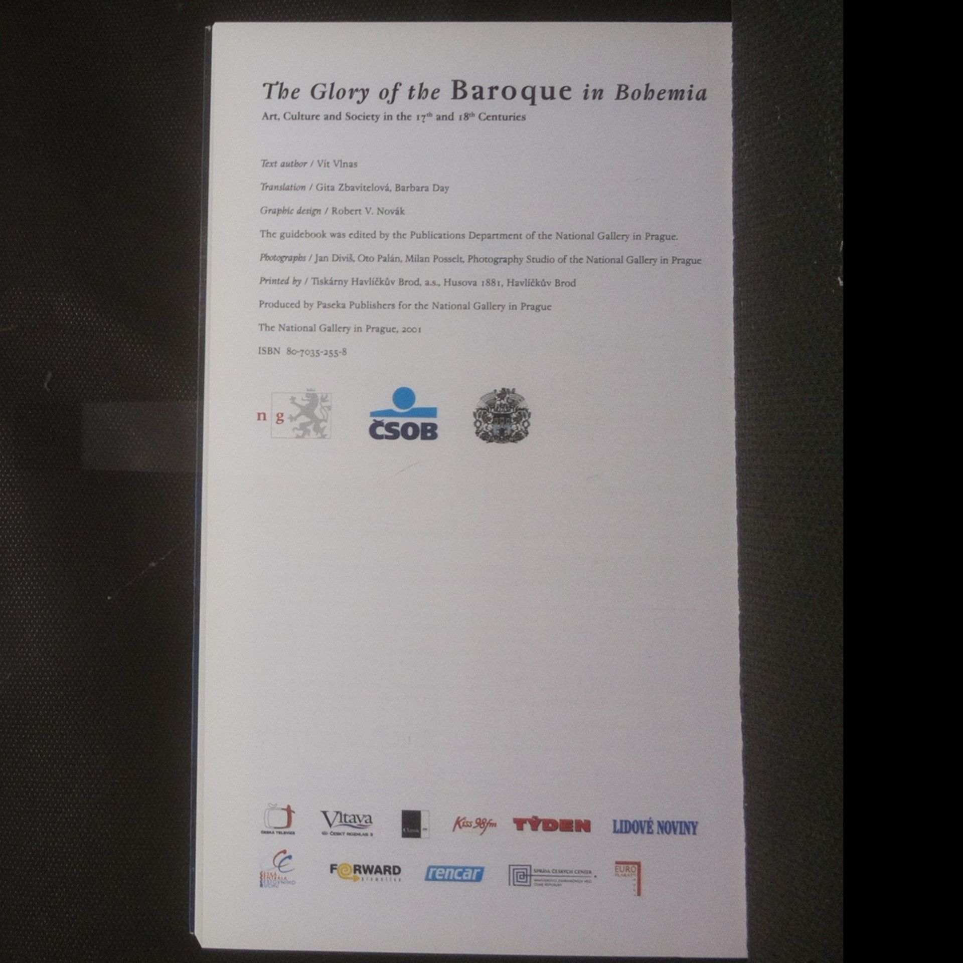 Vít Vlnas The Glory of the Baroque in Bohemia. A Guide to the Exhibition