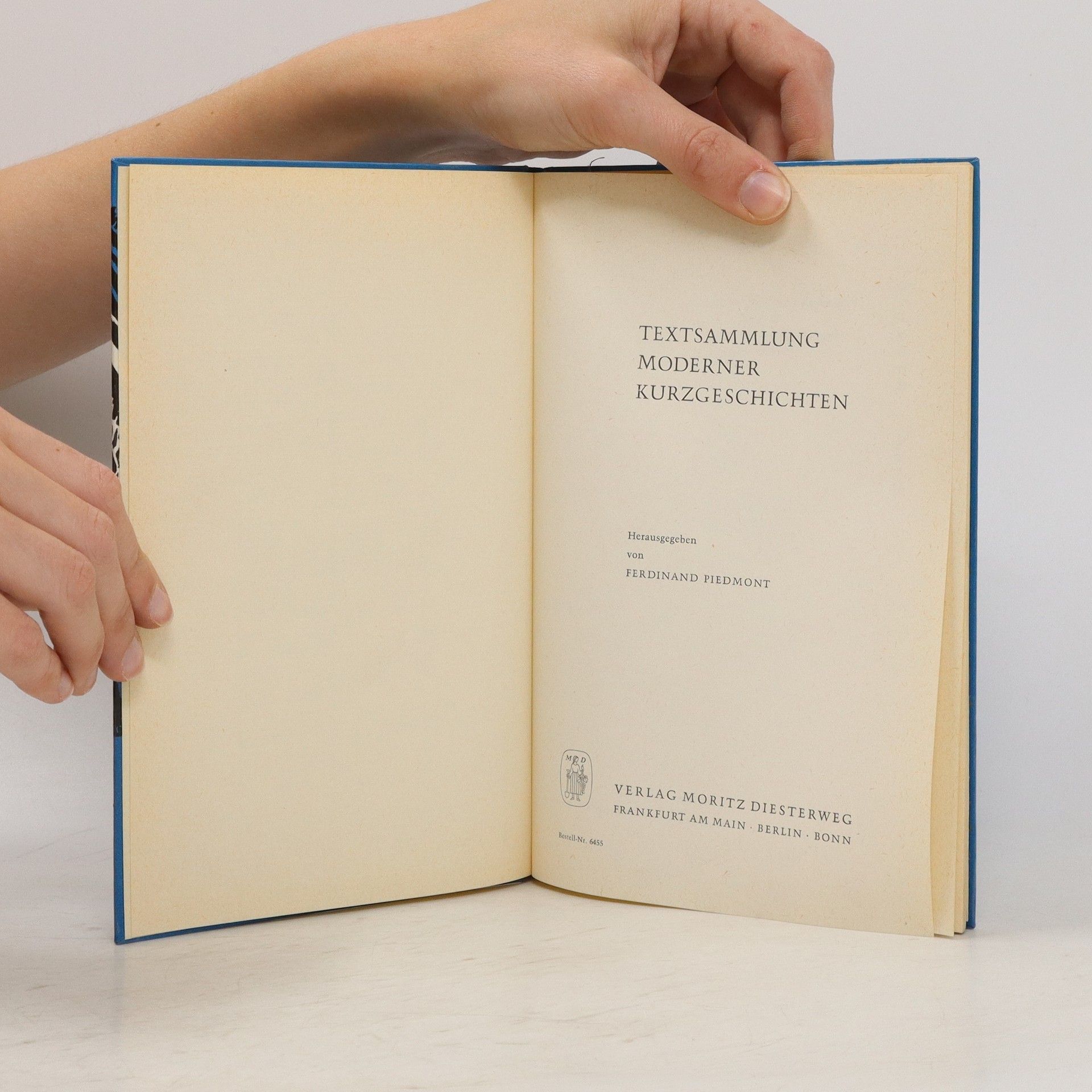 Ferdinand Piedmont Textsammlung moderner Kurzgeschichten