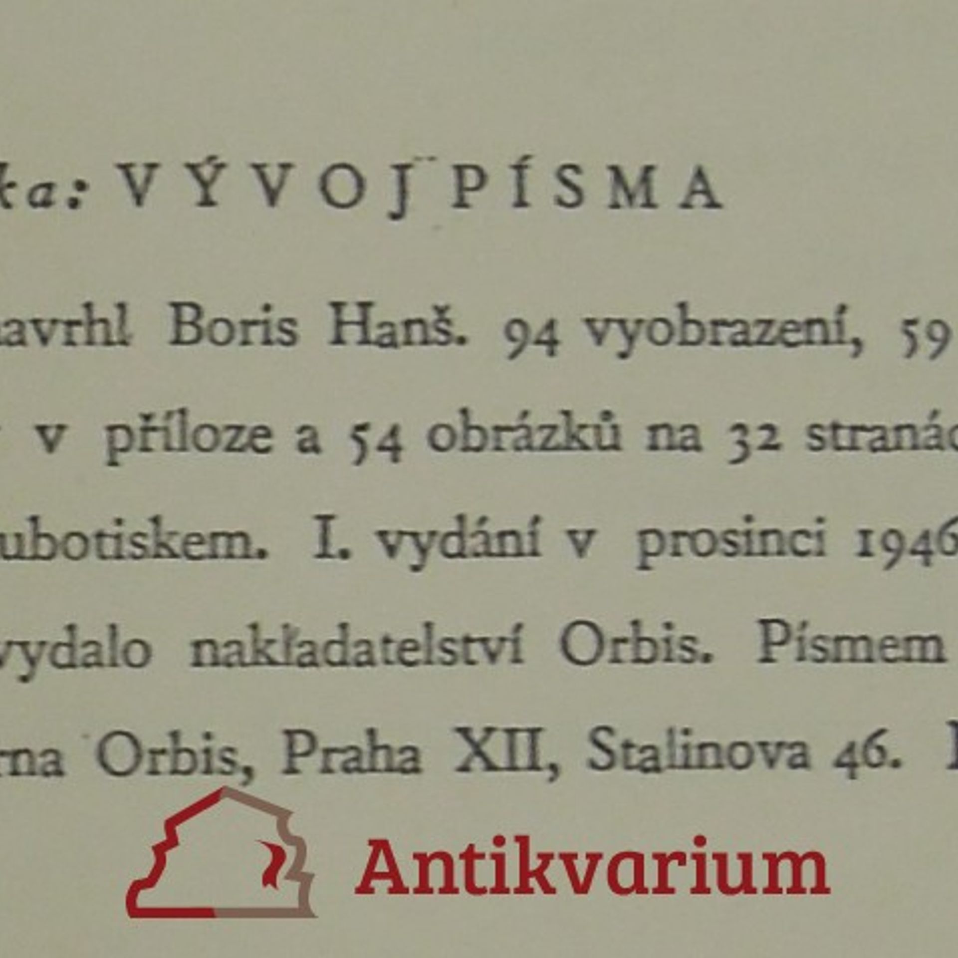 Čestmír Loukotka Vývoj písma