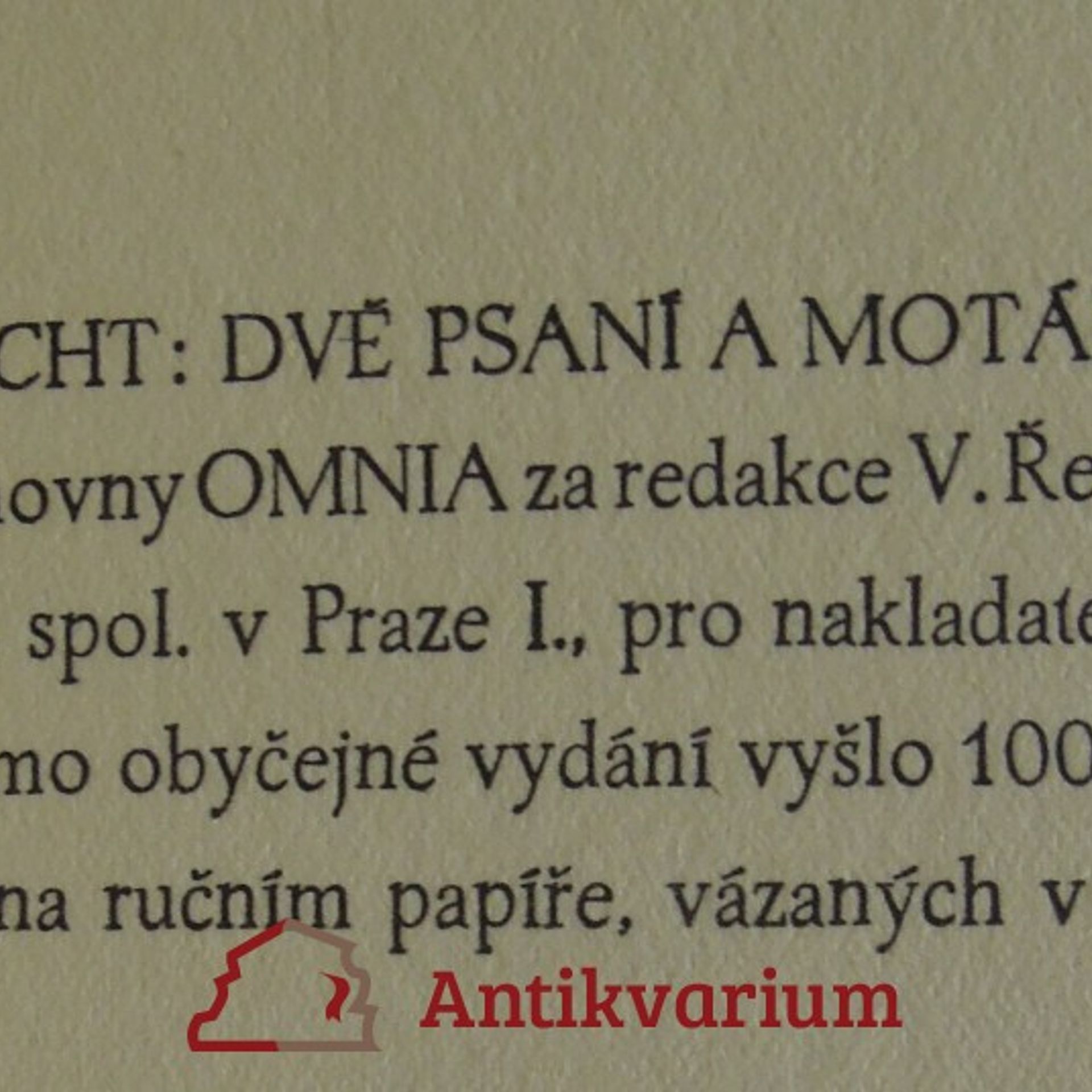 Ivan Olbracht Dvě psaní a moták