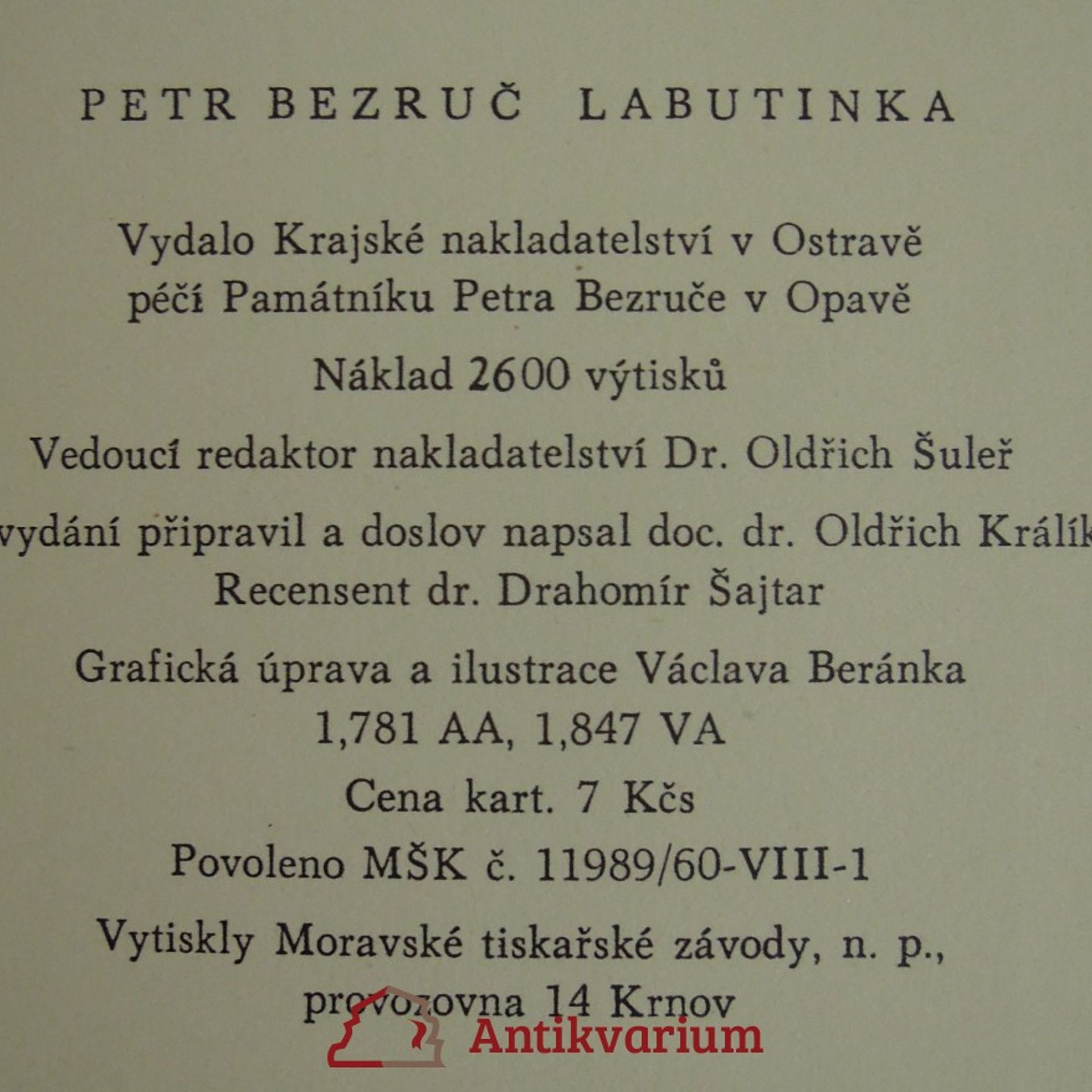 Petr Bezruč Labutinka