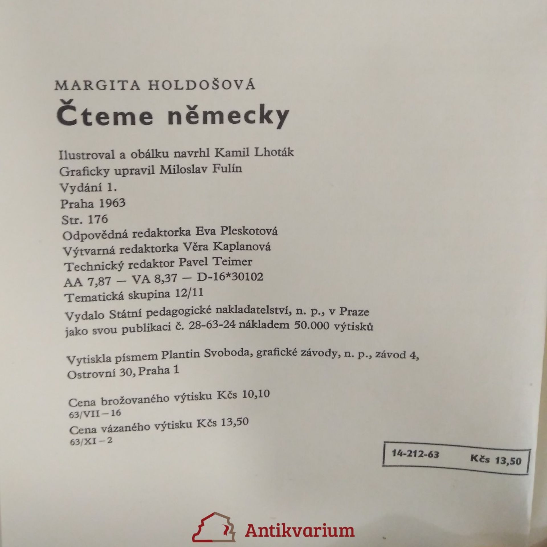 Holdošová Margita Čteme německy
