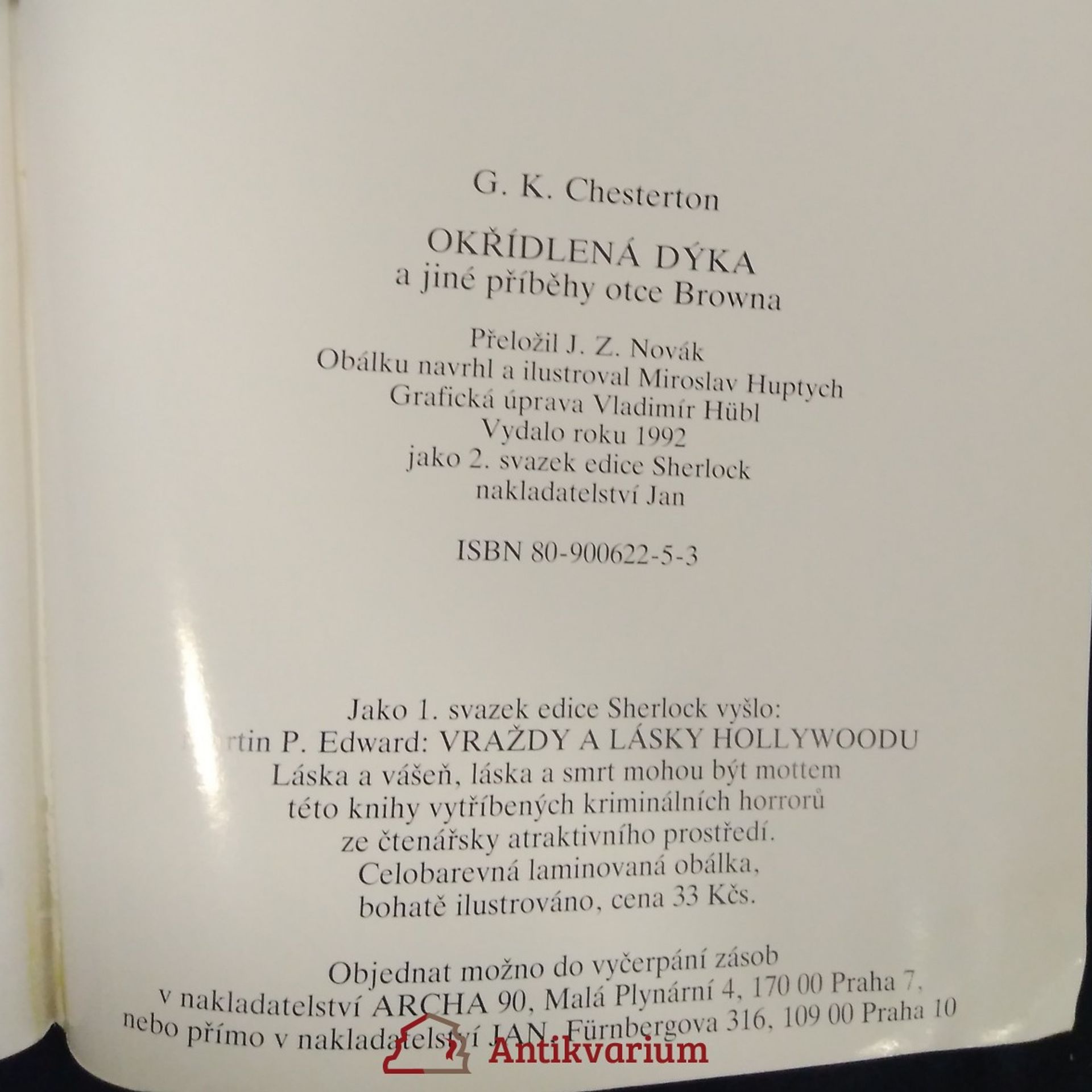 G. K. Chesterton Okřídlená dýka a jiné příběhy otce Browna