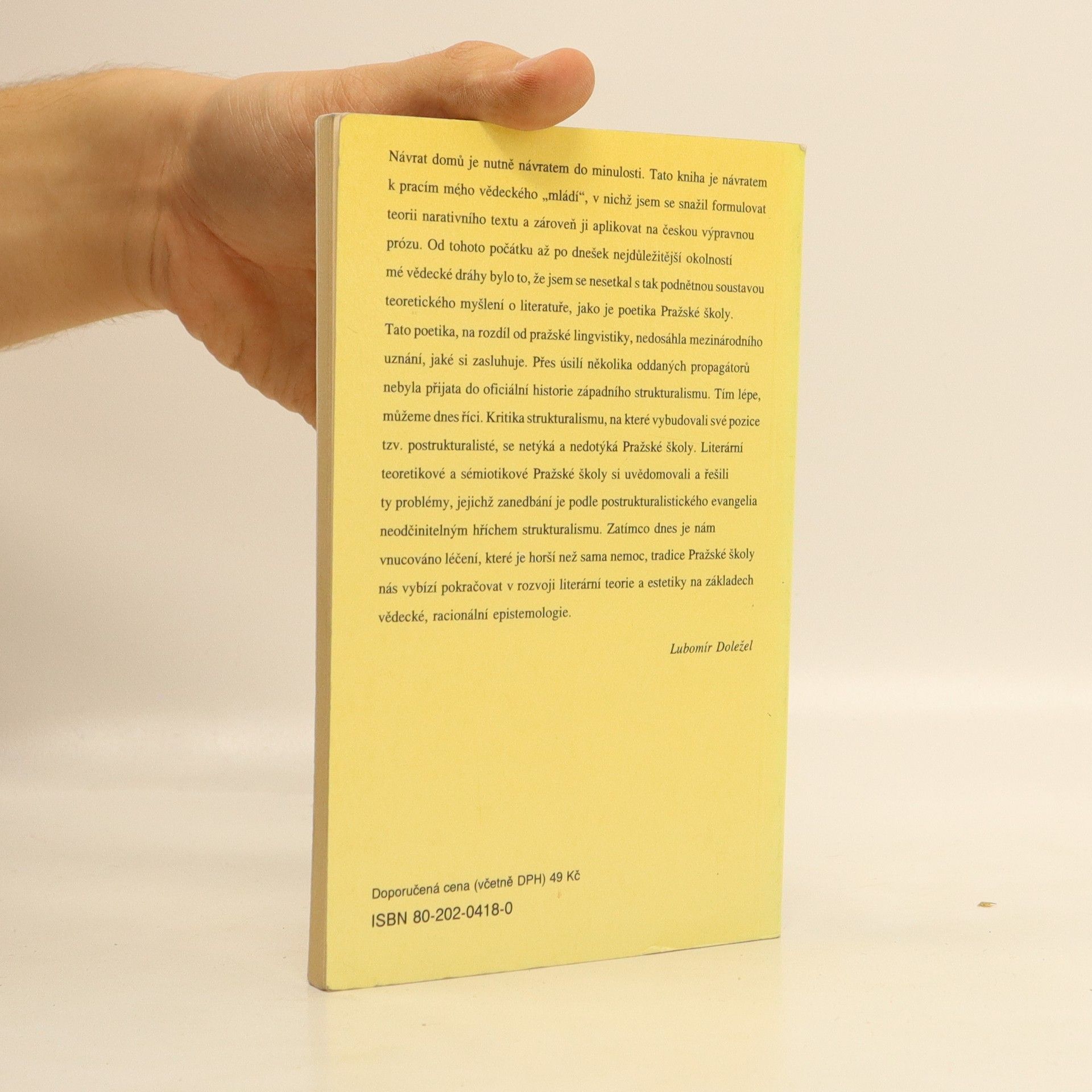 Lubomír Doležel Narativní způsoby v české literatuře