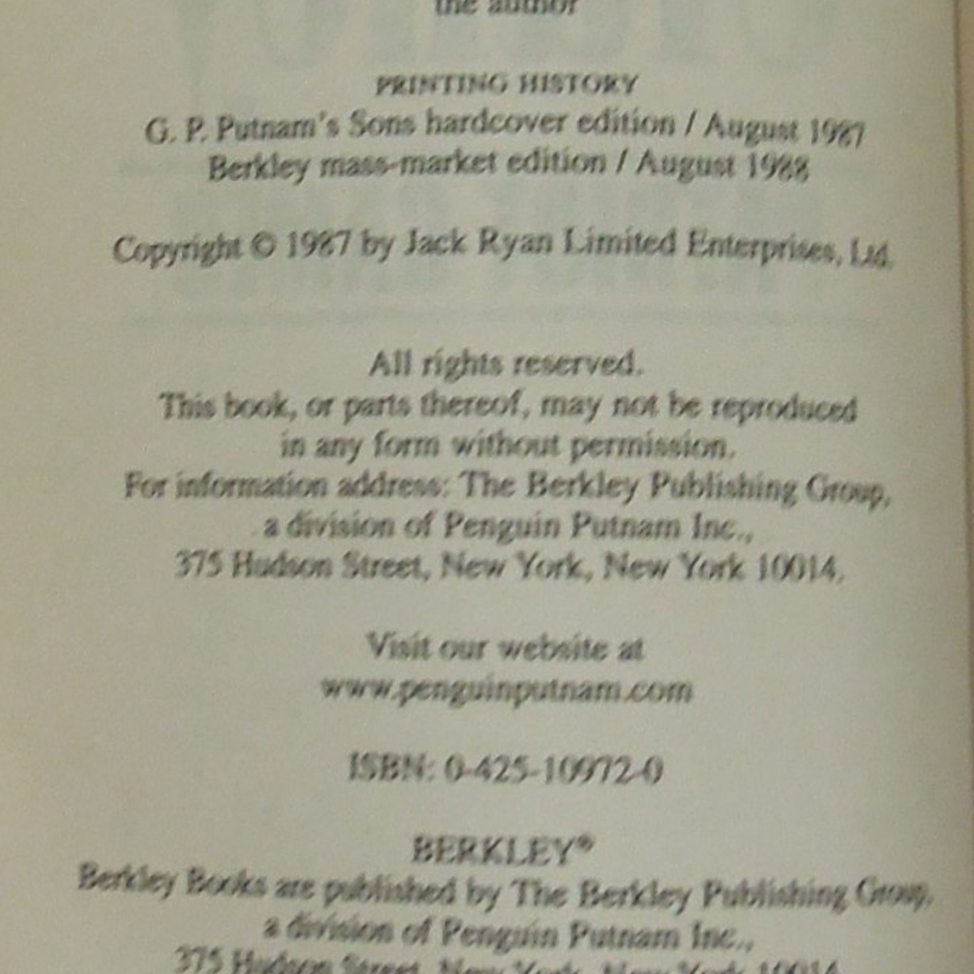 Tom Clancy Patriot games