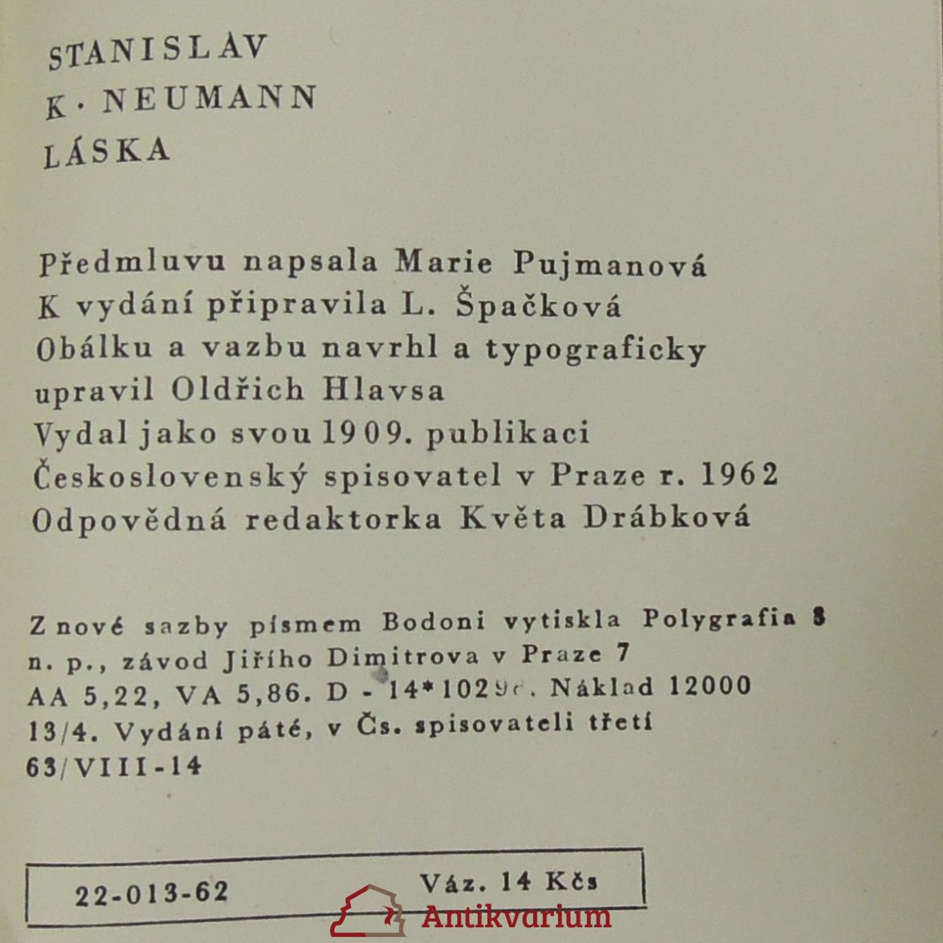 Stanislav Kostka Neumann Láska