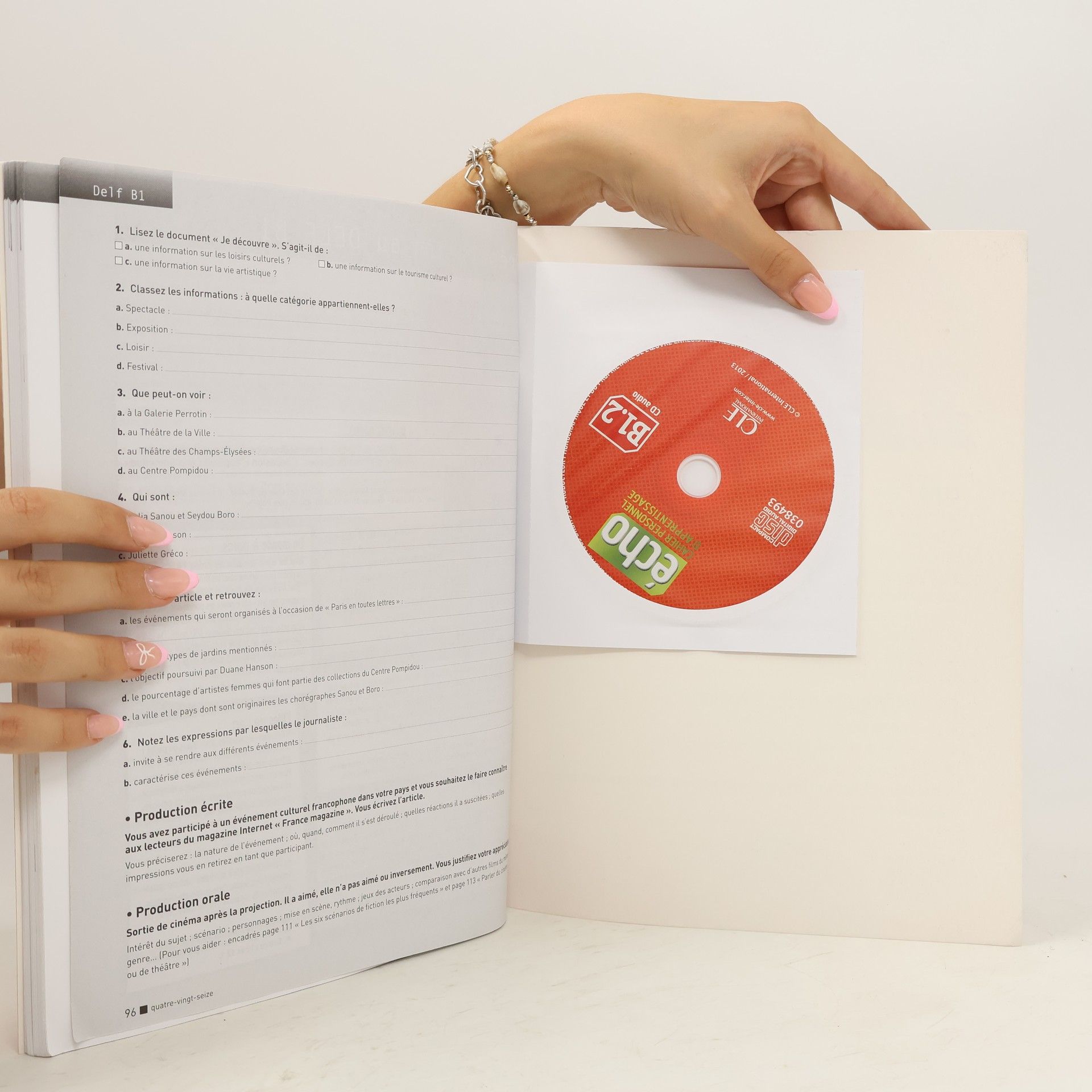 Auteurscollectief Echo B1.2 : Cahier personnel d'apprentissage. + Corrigés et Transcriptions