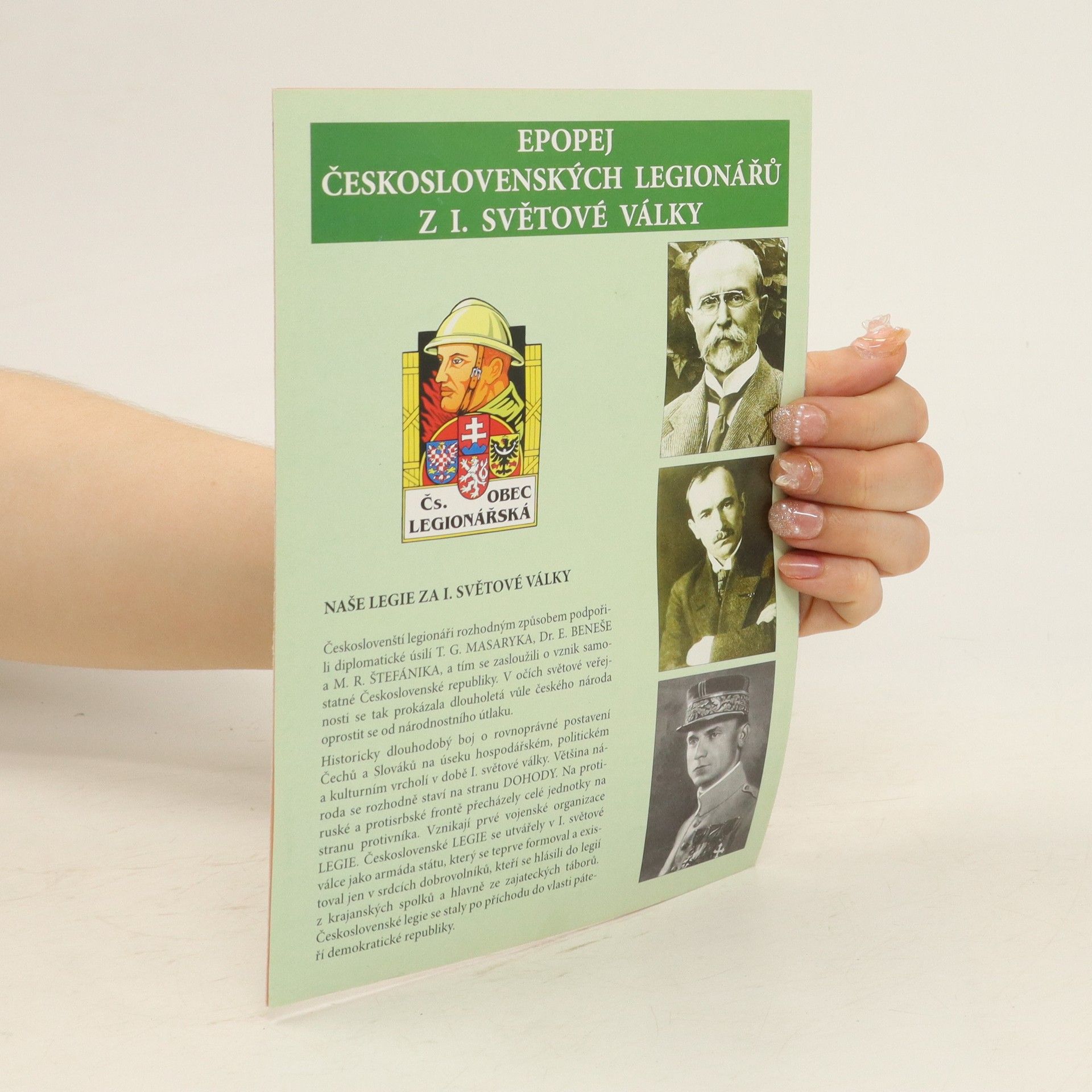 Collectif d'auteurs Epopej československých legionářů z 1. světové války