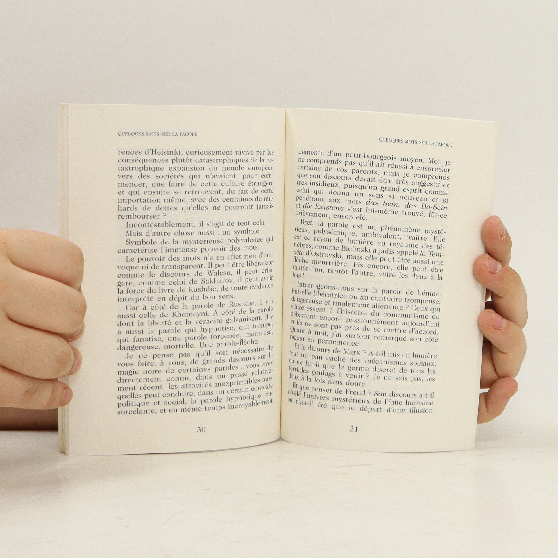 Václav Havel Slovo o slovu = Quelques mots sur la parole