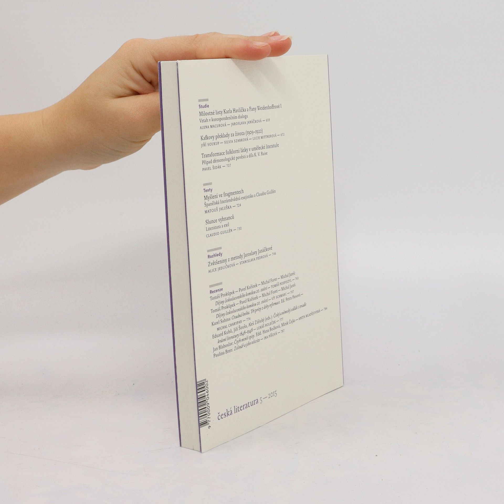 Kolektiv autorů Česká literatura 5/2015