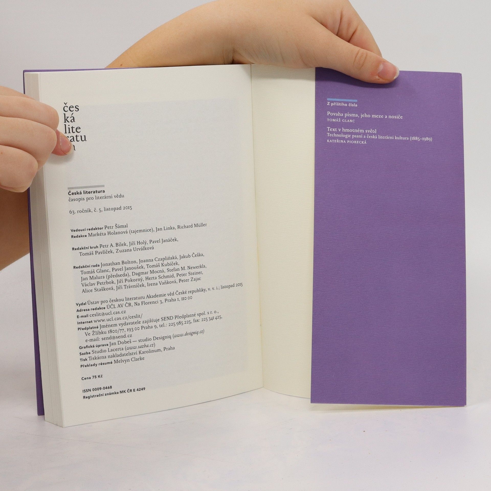 Kolektiv autorů Česká literatura 5/2015