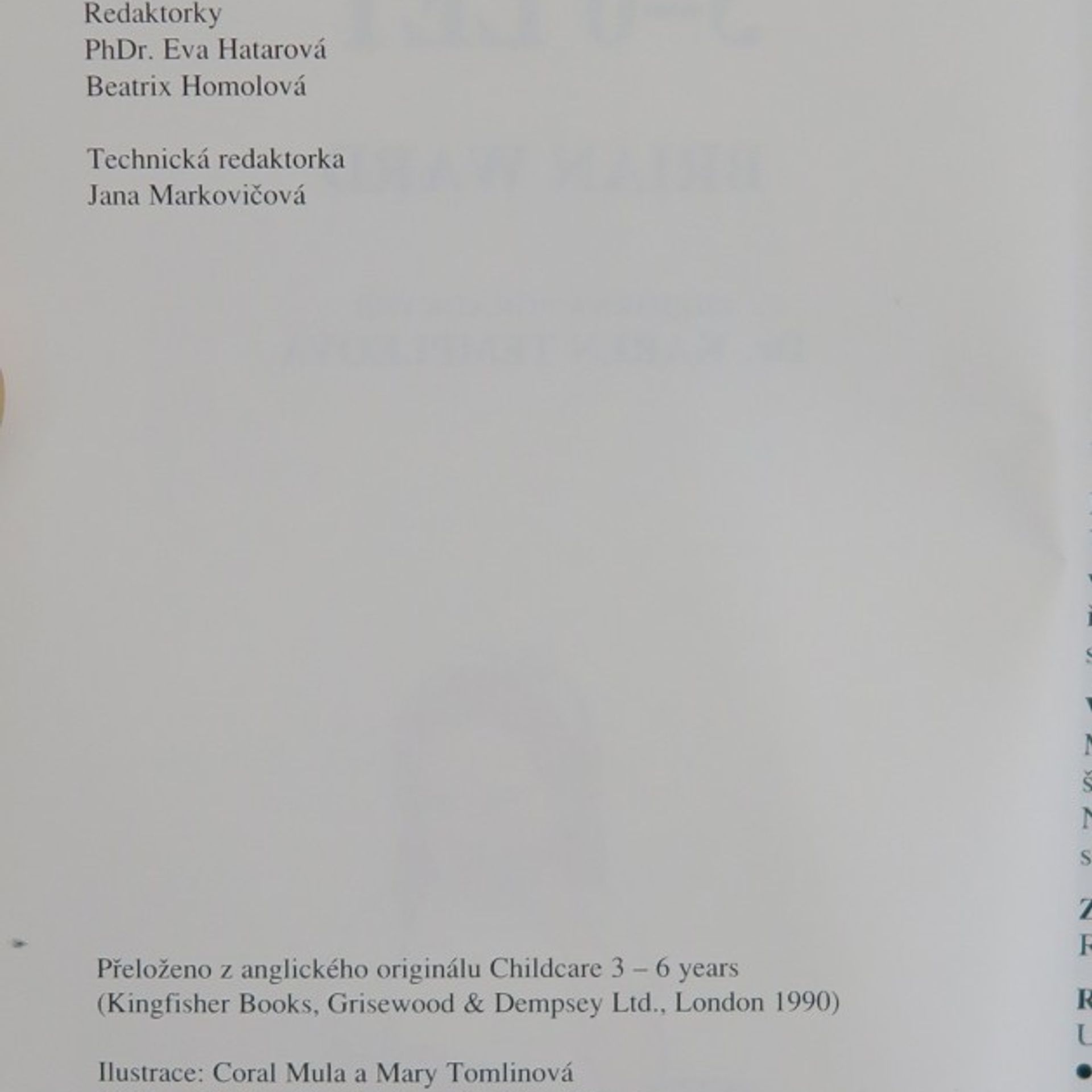 Brian Ward Péče o dítě 3-6 let