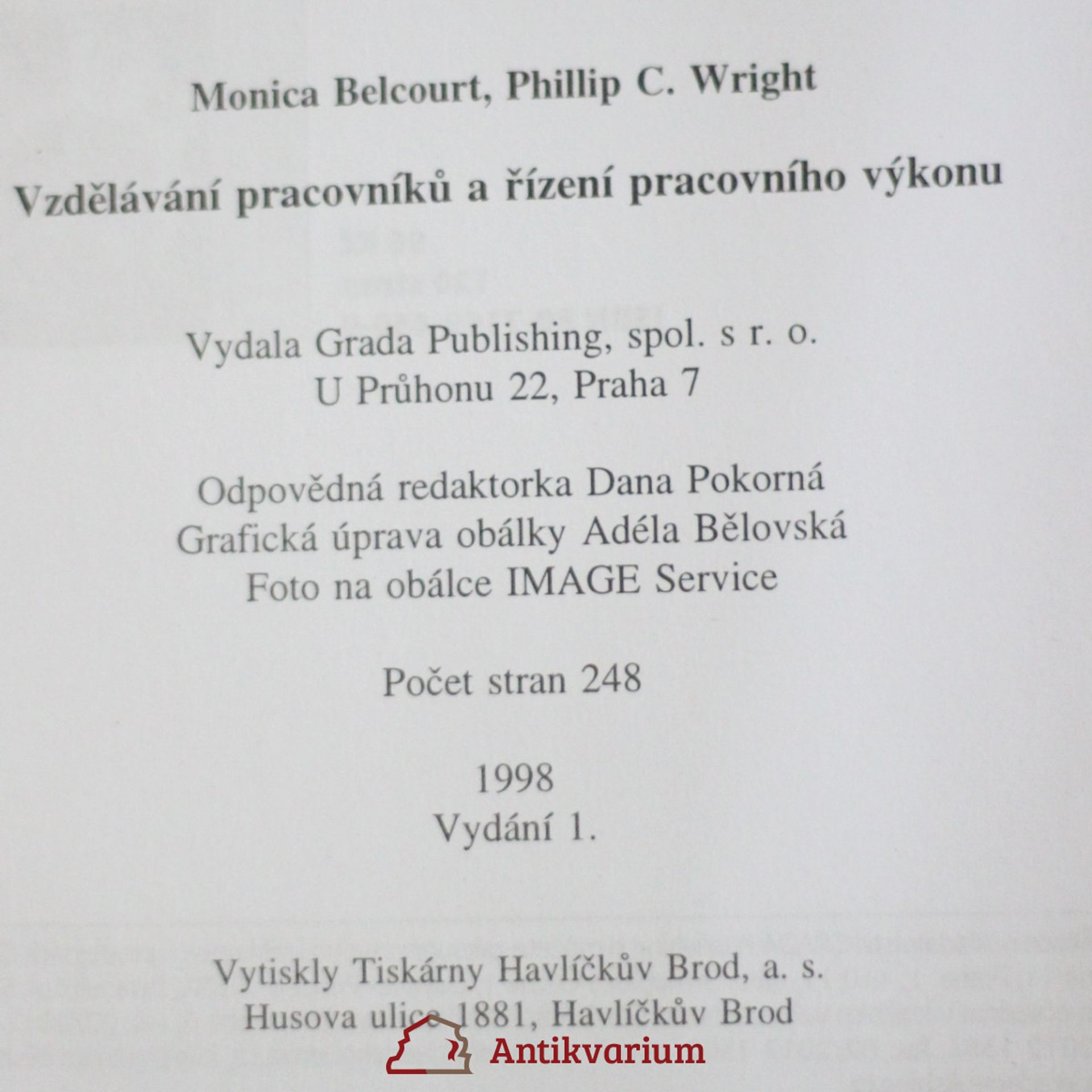 Monica Belcourt Vzdělávání pracovníků a řízení pracovního výkonu