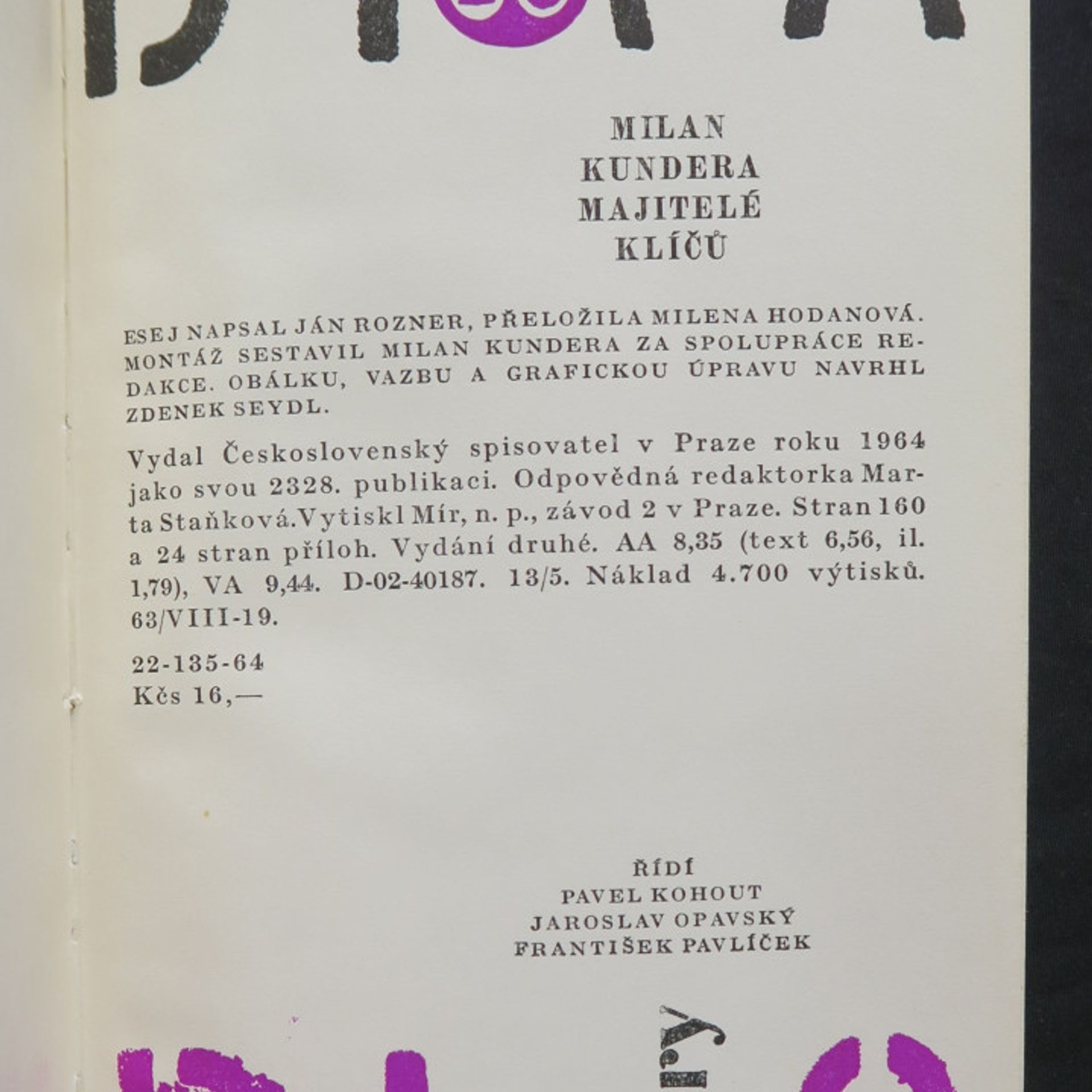 Milan Kundera Majitelé klíčů