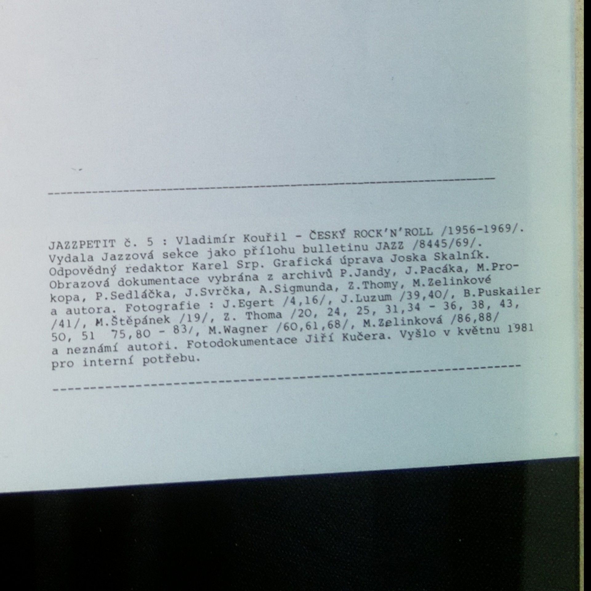 Vladimír Kouřil JazzPetit 5. Český rock'n'roll 1956-1969