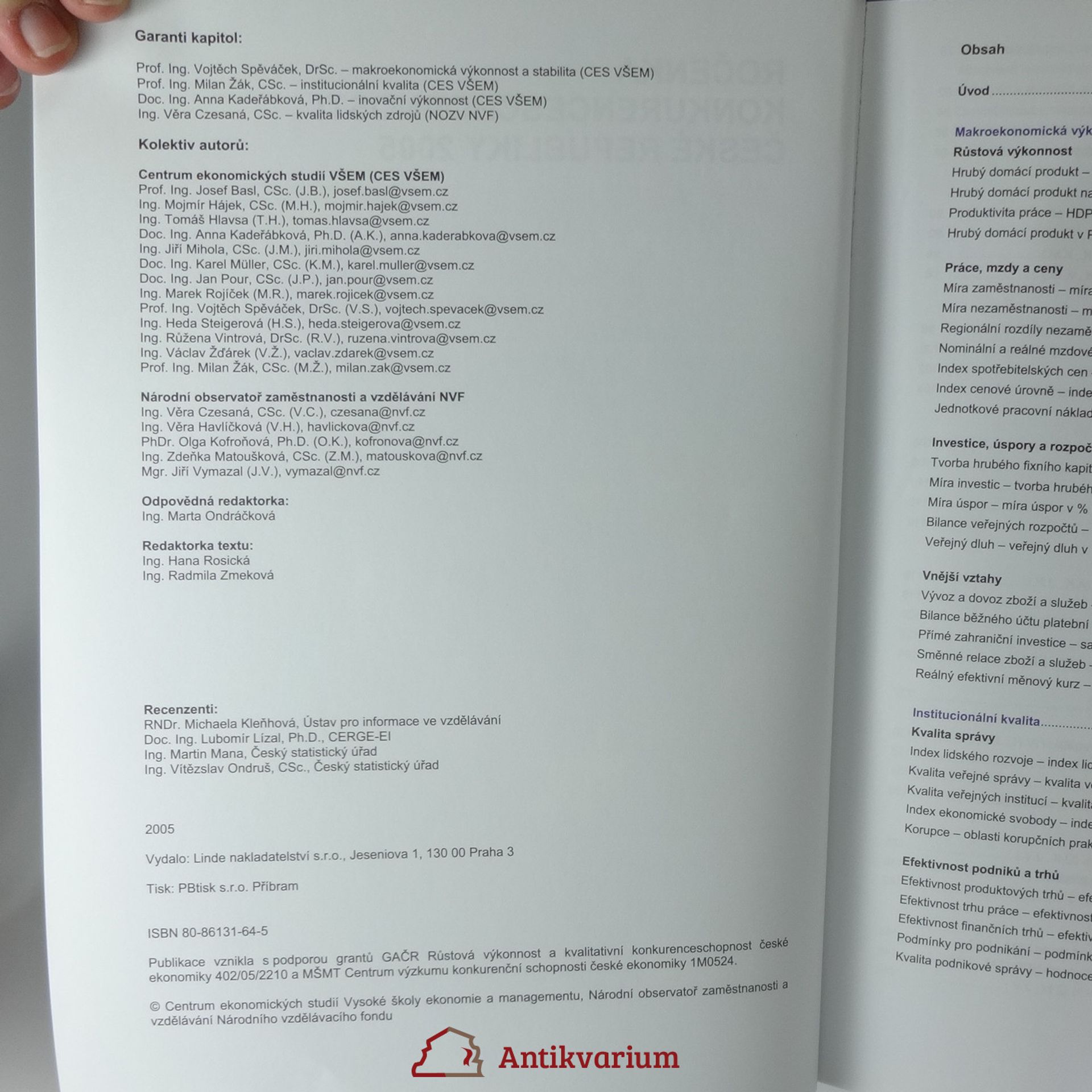 Autorenkollektiv Ročenka konkurenceschopnosti České republiky 2006-2007