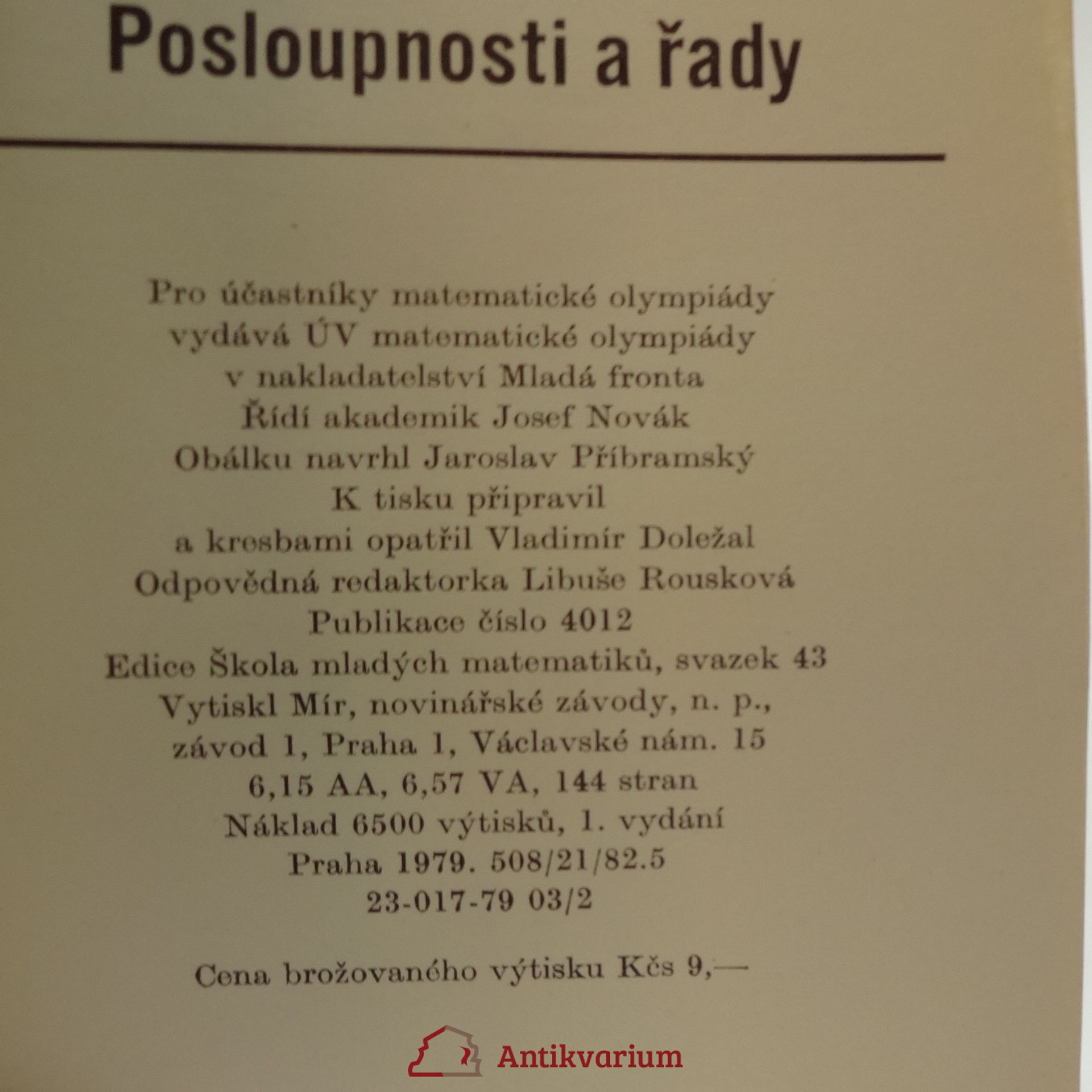 Jarník Jiří Posloupnosti a řady