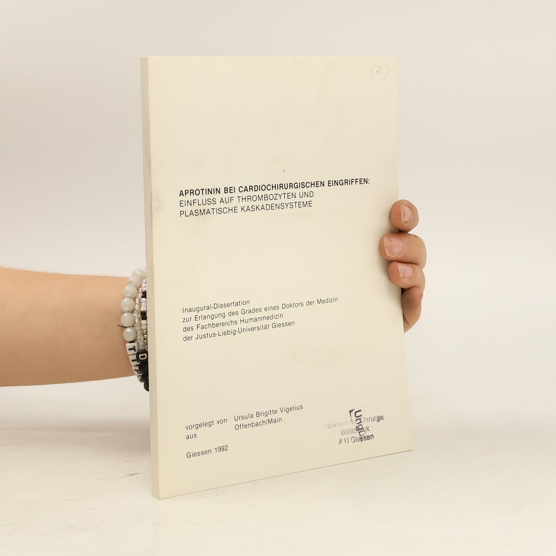 Autorenkollektiv Aprotinin bei cardiochirurgischen eingriffen einfluss auf thrombozyten und plasmatische kaskadensysteme